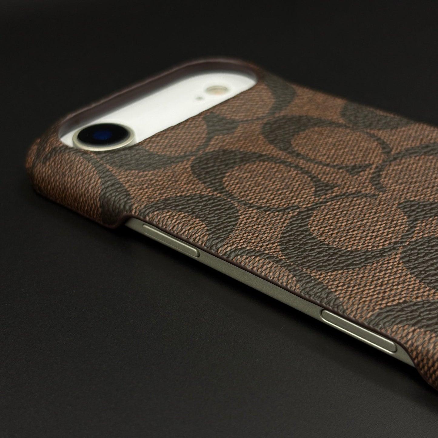 CC Pattern PU Leather Case for iPhone 17 Air | Monogram Soft Touch Protection