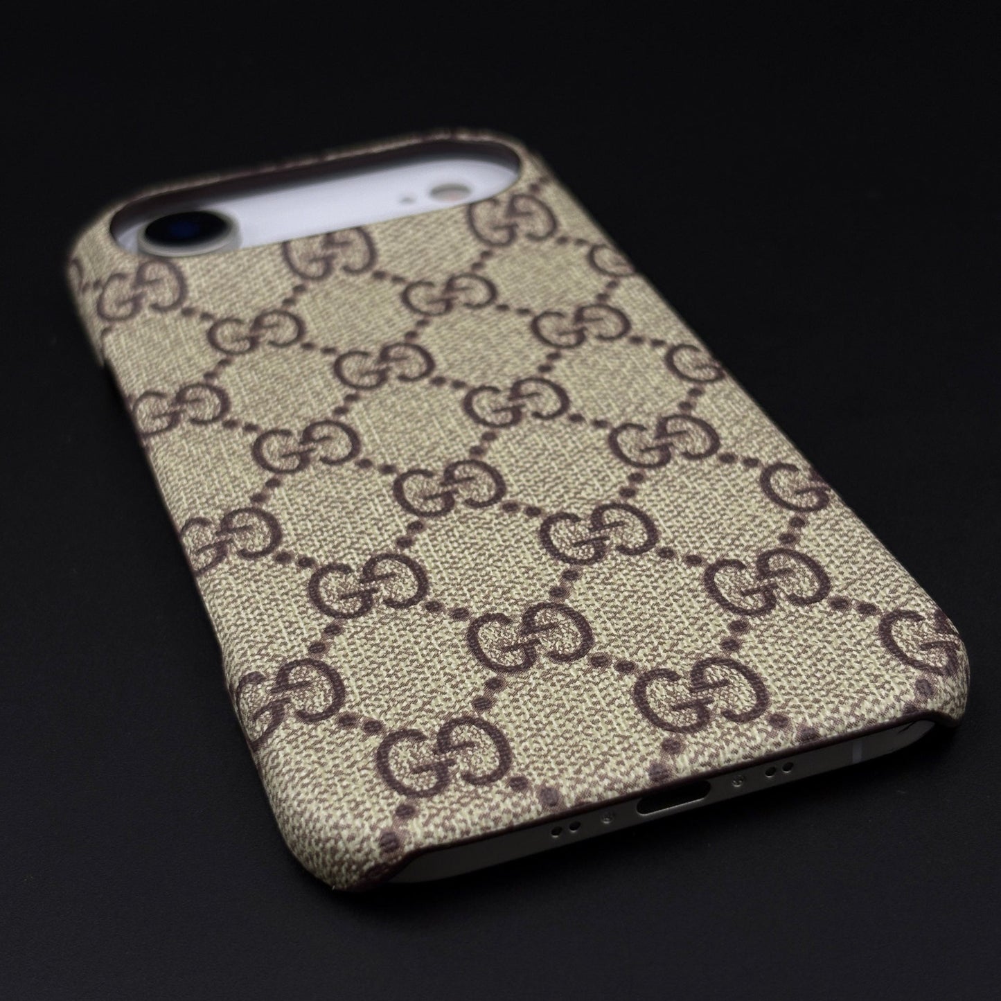 Luxury Brand PU Leather GG Case for iPhone 17 Air | Designer Protective Cover