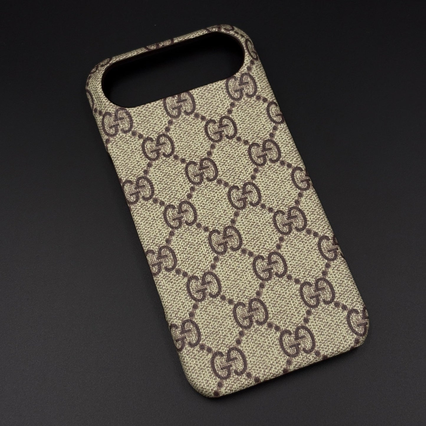 Luxury Brand PU Leather GG Case for iPhone 17 Air | Designer Protective Cover