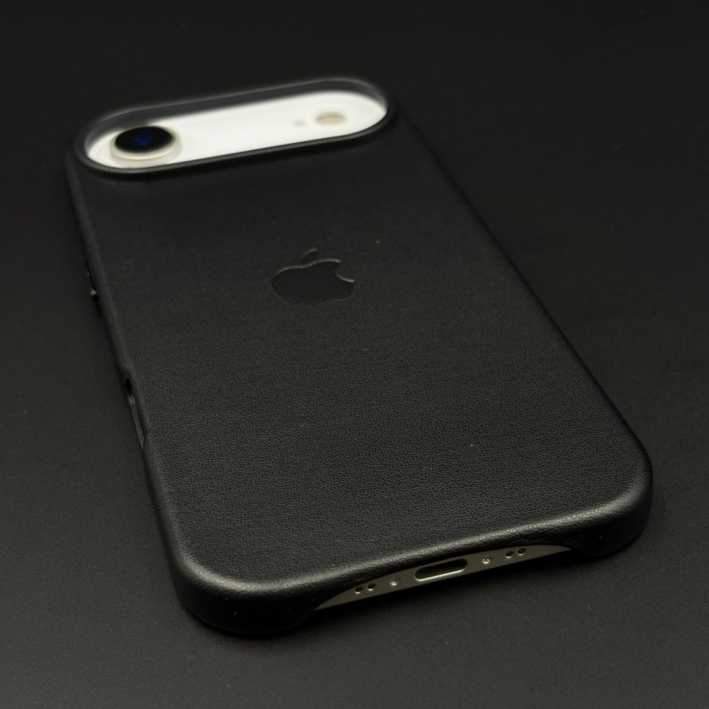 Minimalist Leather Logo Phone Case Cover for iPhone 17 Air | Slim Premium Everyday Protection