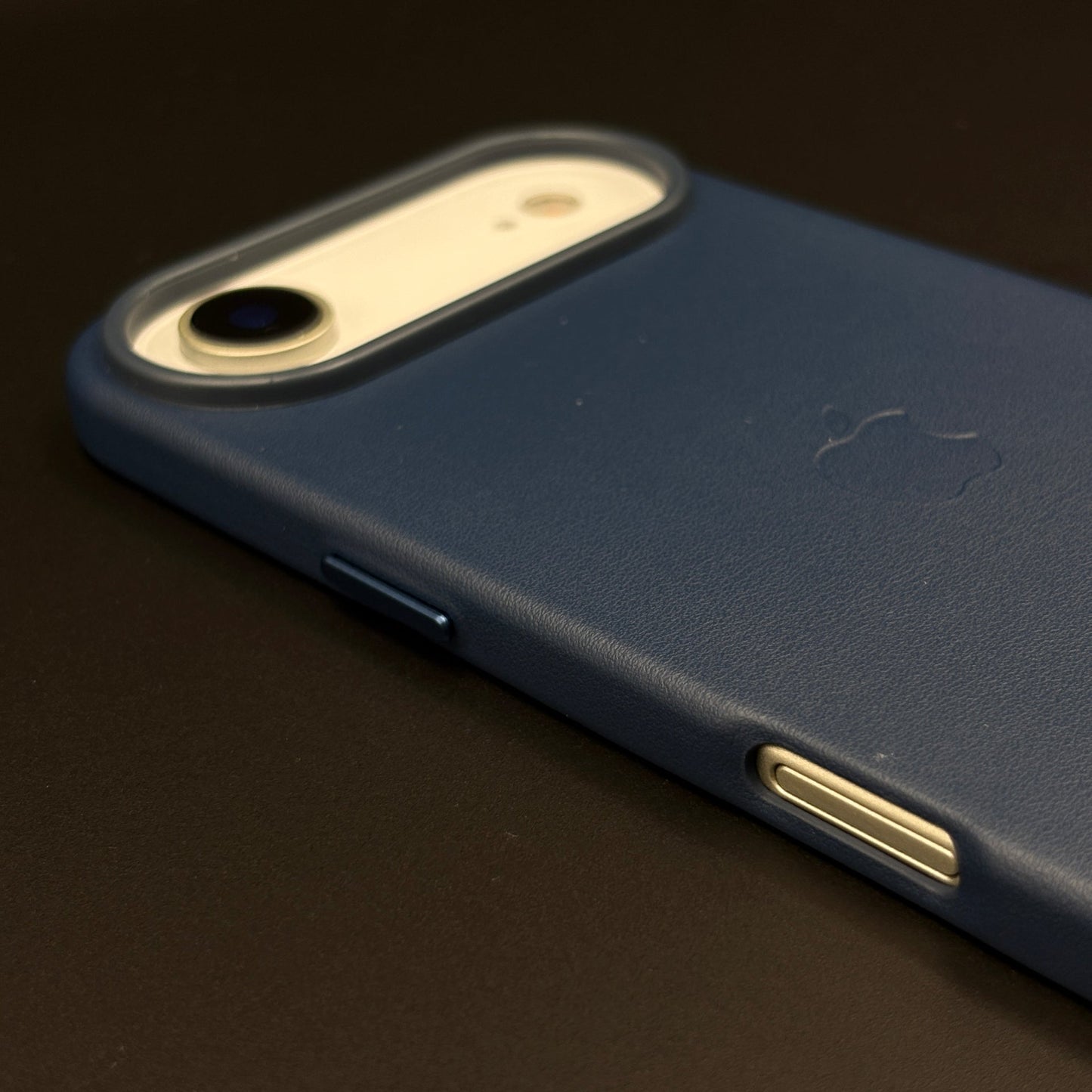 Minimalist Leather Logo Phone Case Cover for iPhone 17 Air | Slim Premium Everyday Protection