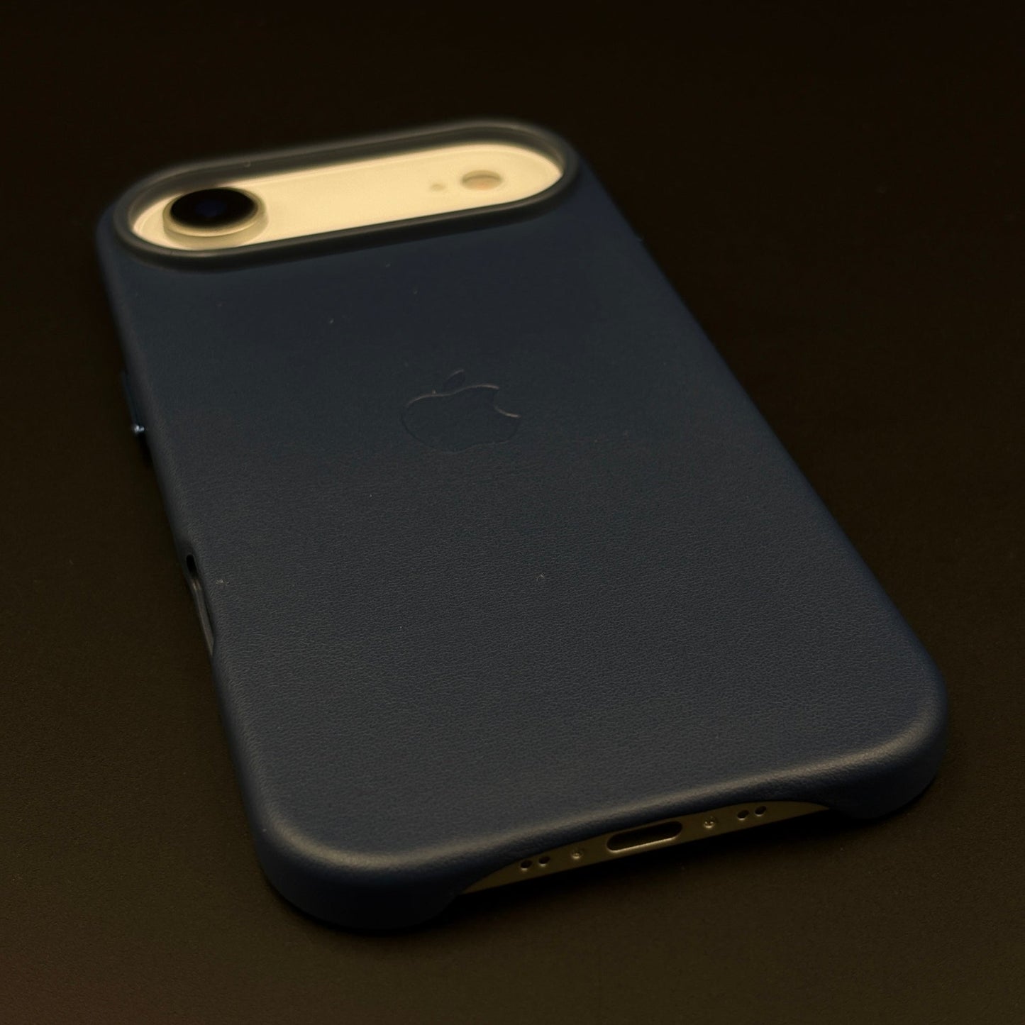 Minimalist Leather Logo Phone Case Cover for iPhone 17 Air | Slim Premium Everyday Protection