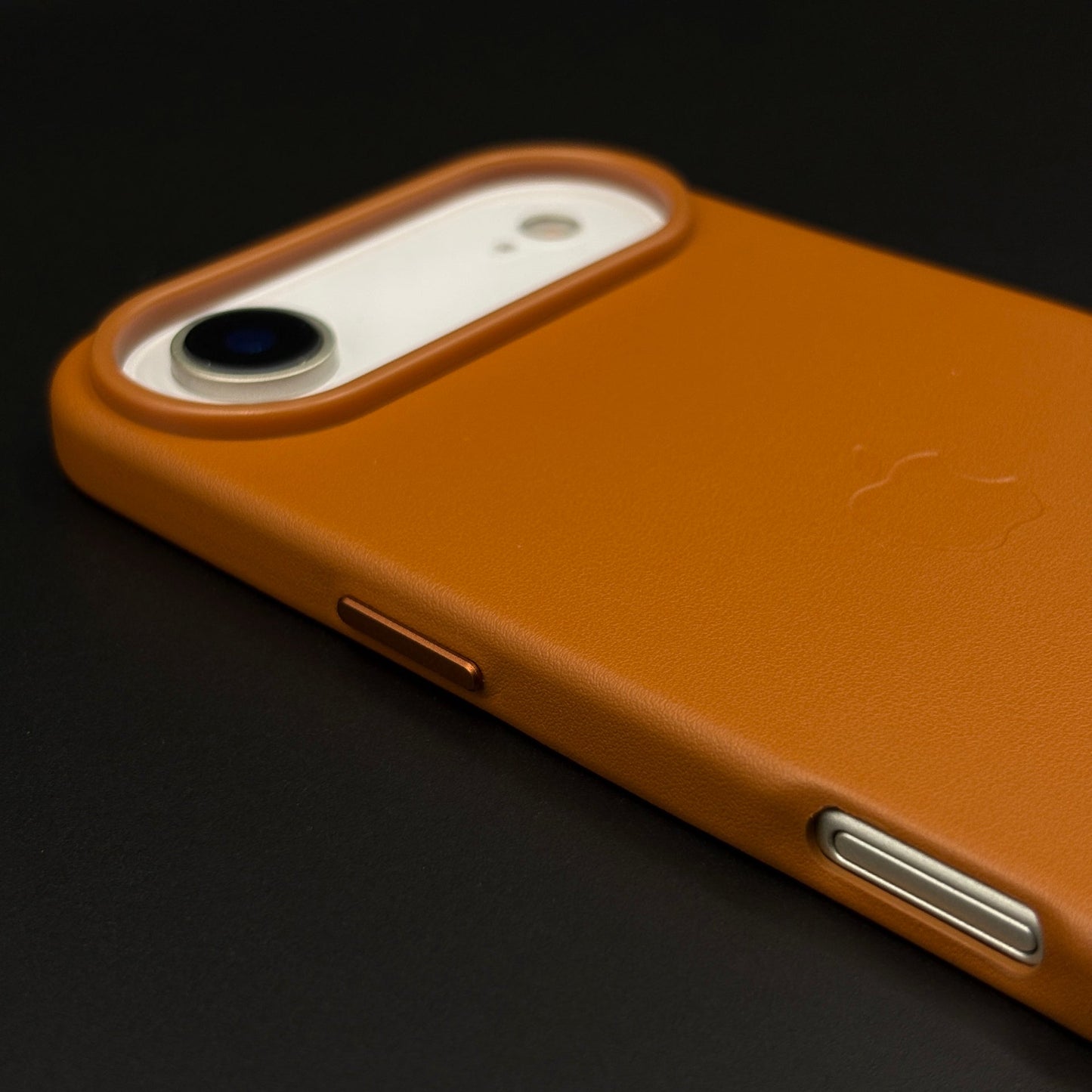 Minimalist Leather Logo Phone Case Cover for iPhone 17 Air | Slim Premium Everyday Protection