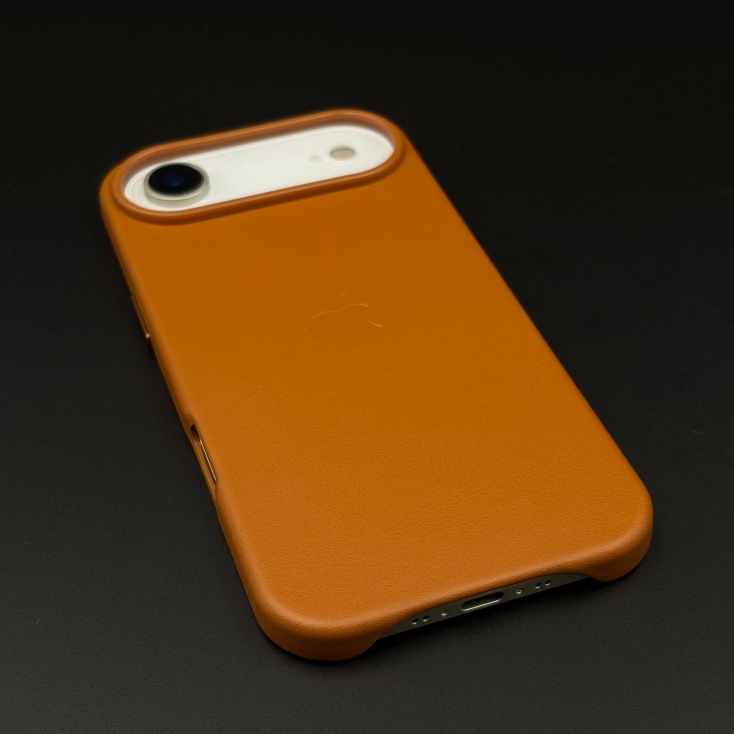 Minimalist Leather Logo Phone Case Cover for iPhone 17 Air | Slim Premium Everyday Protection