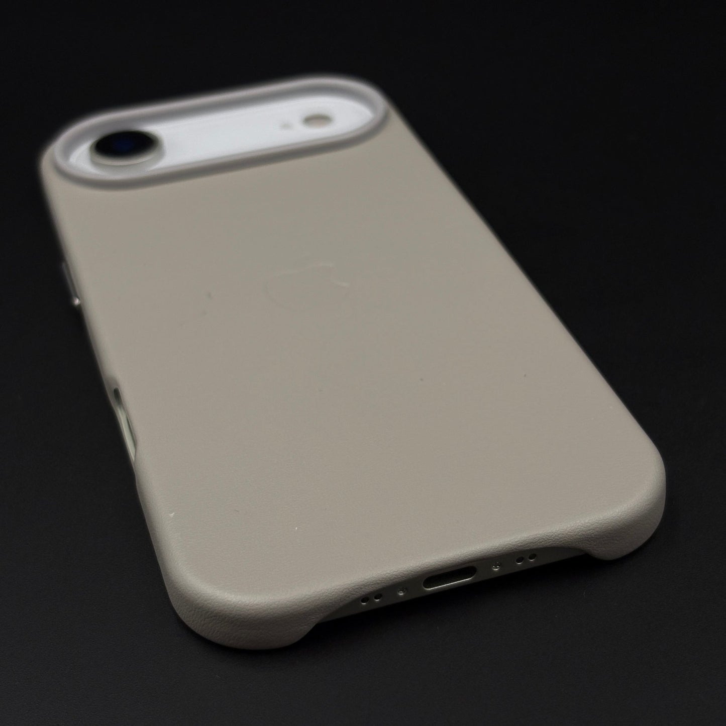 Minimalist Leather Logo Phone Case Cover for iPhone 17 Air | Slim Premium Everyday Protection