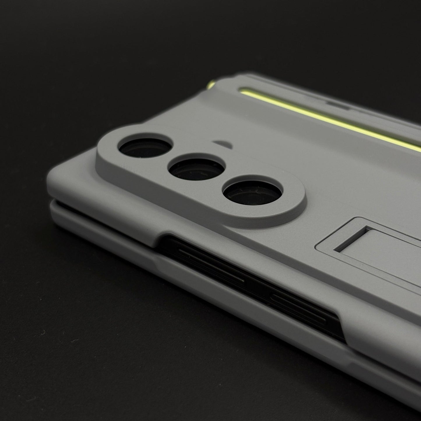Matte Phone Case Cover with Pen & Holder for Samsung Galaxy Z Fold 8 Ultra | Kickstand | Hinge & Front Screen Protection