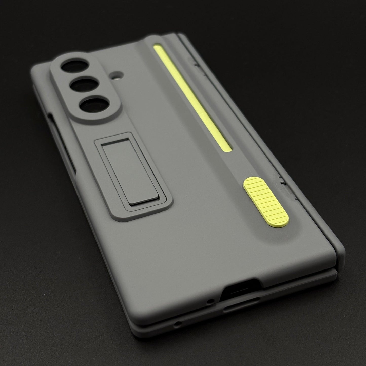 Matte Phone Case Cover with Pen & Holder for Samsung Galaxy Z Fold 8 Ultra | Kickstand | Hinge & Front Screen Protection