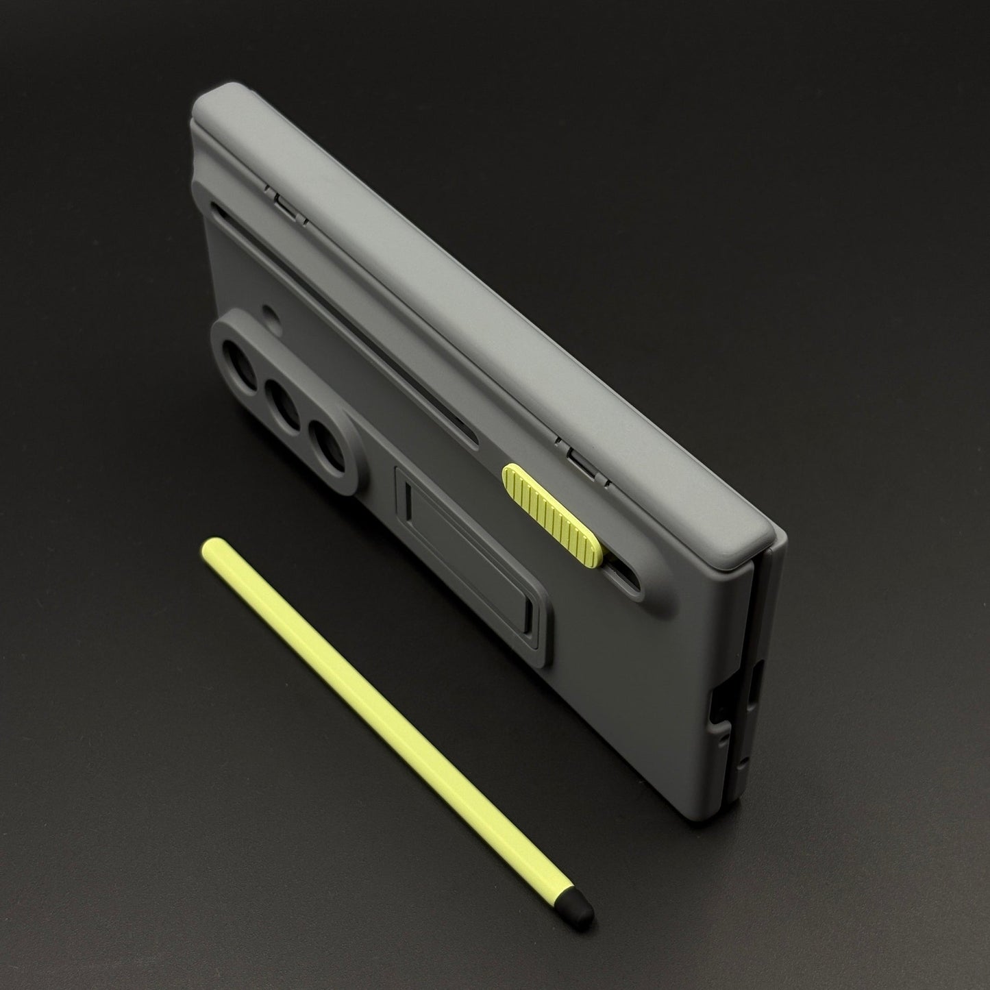 Matte Phone Case Cover with Pen & Holder for Samsung Galaxy Z Fold 8 Ultra | Kickstand | Hinge & Front Screen Protection
