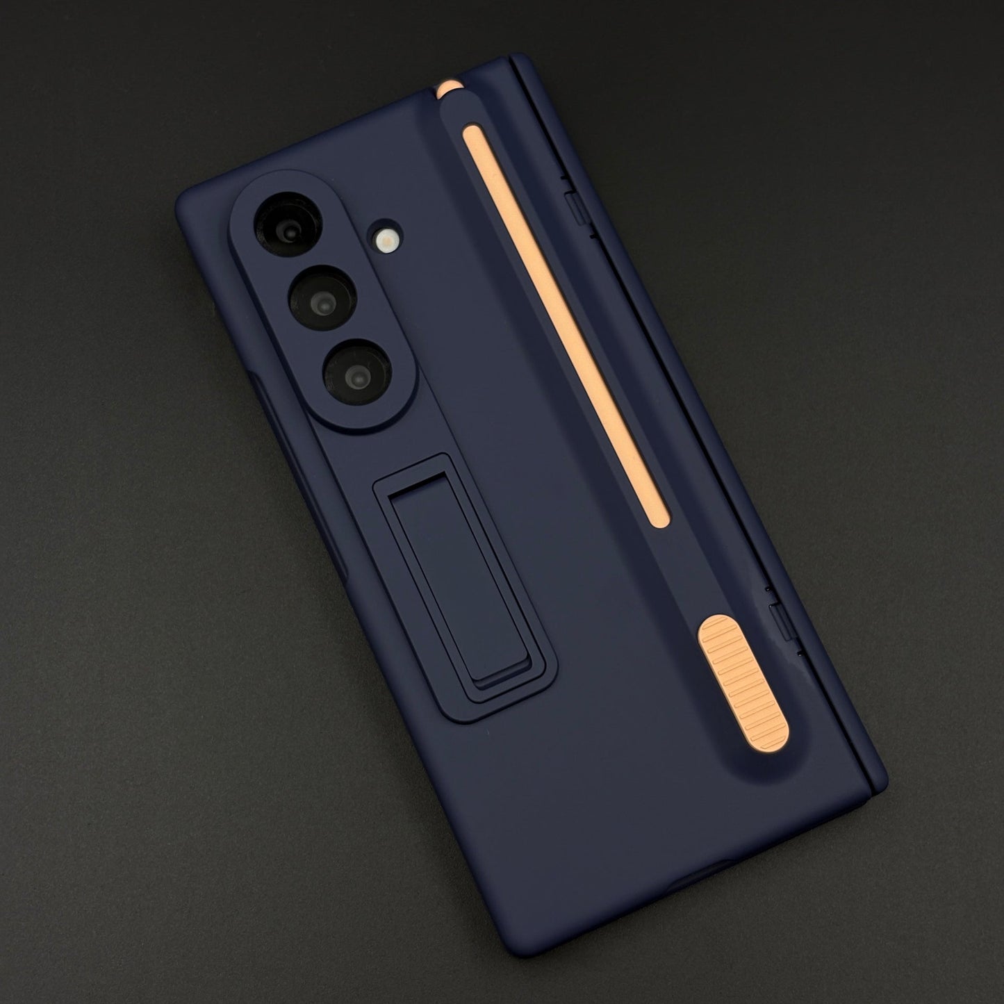 Matte Phone Case Cover with Pen & Holder for Samsung Galaxy Z Fold 8 Ultra | Kickstand | Hinge & Front Screen Protection