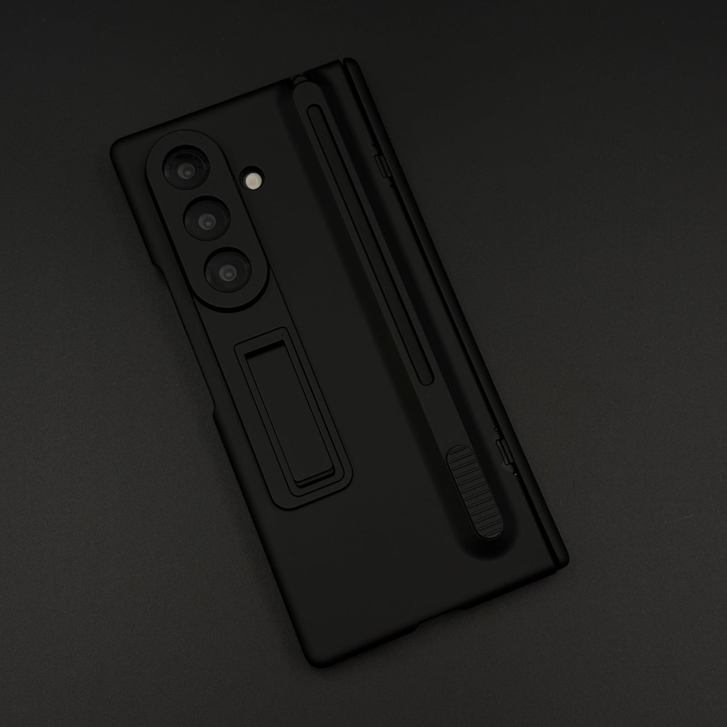 Matte Phone Case Cover with Pen & Holder for Samsung Galaxy Z Fold 8 Ultra | Kickstand | Hinge & Front Screen Protection