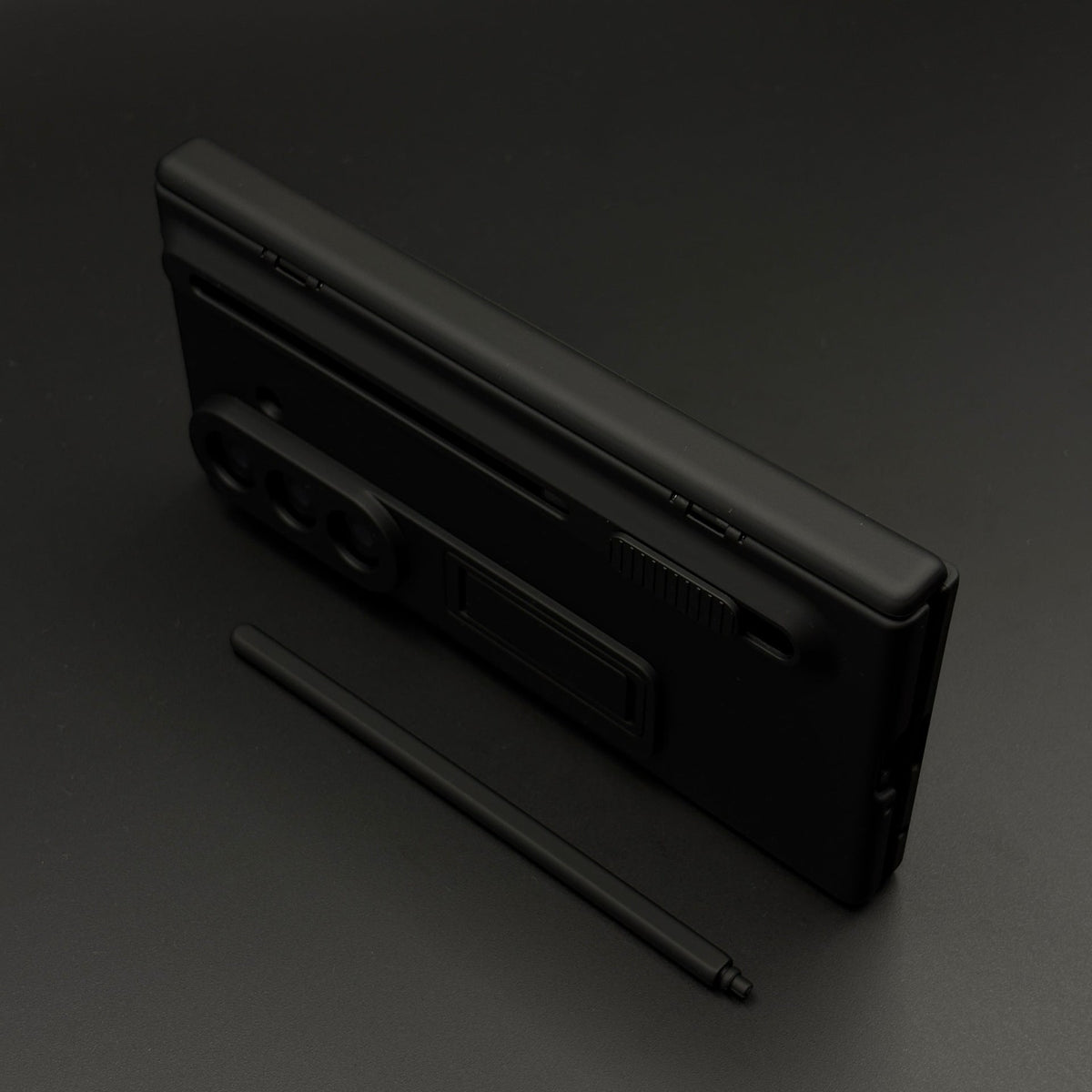 Matte Phone Case Cover with Pen & Holder for Samsung Galaxy Z Fold 7 | Kickstand | Hinge & Front Screen Protection