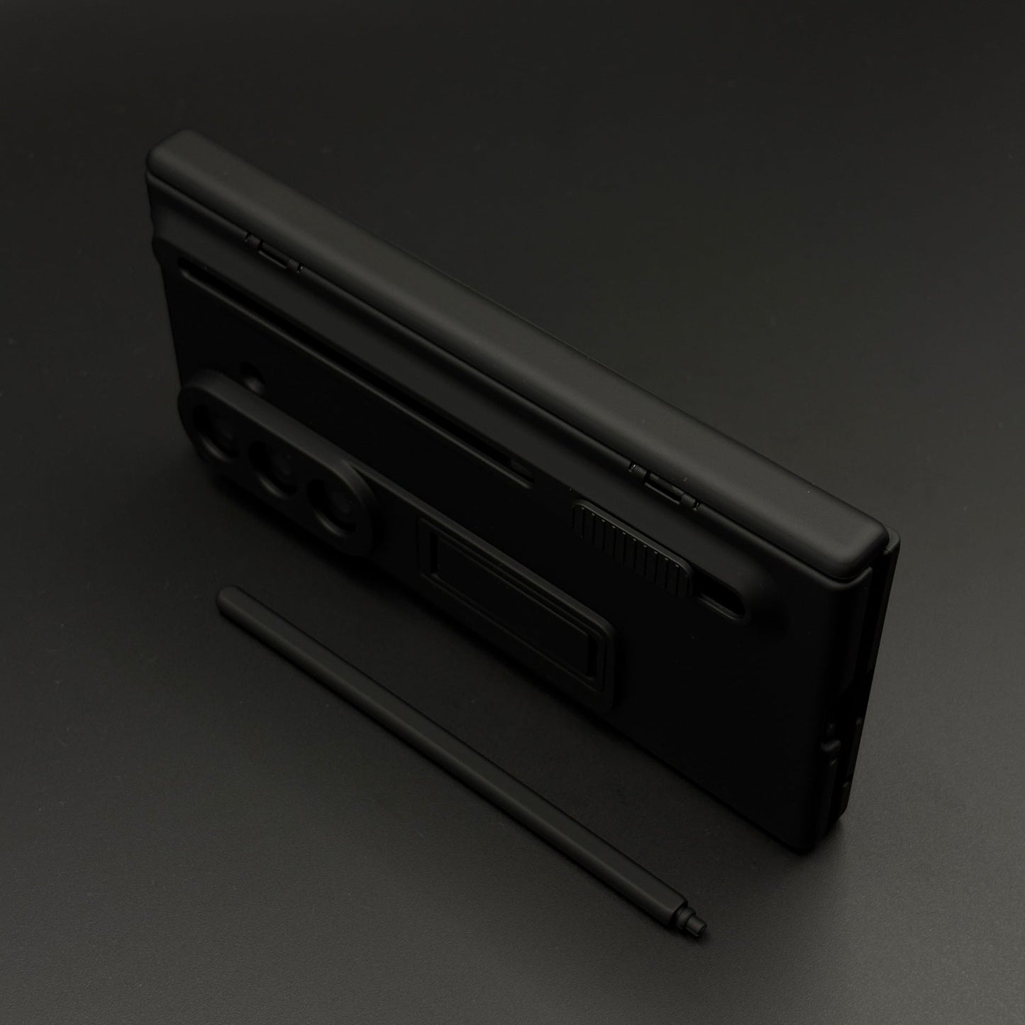 Matte Phone Case Cover with Pen & Holder for Samsung Galaxy Z Fold 8 Ultra | Kickstand | Hinge & Front Screen Protection