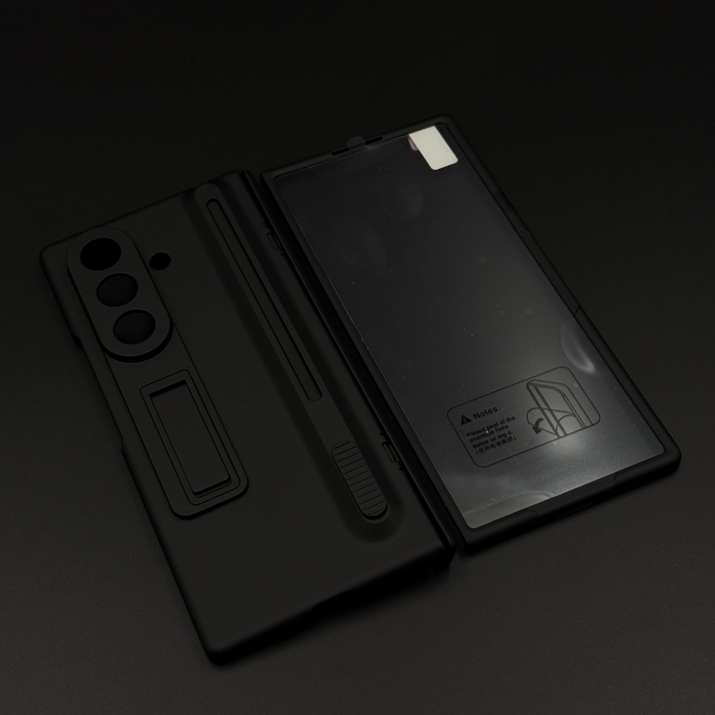 Matte Phone Case Cover with Pen & Holder for Samsung Galaxy Z Fold 8 Ultra | Kickstand | Hinge & Front Screen Protection
