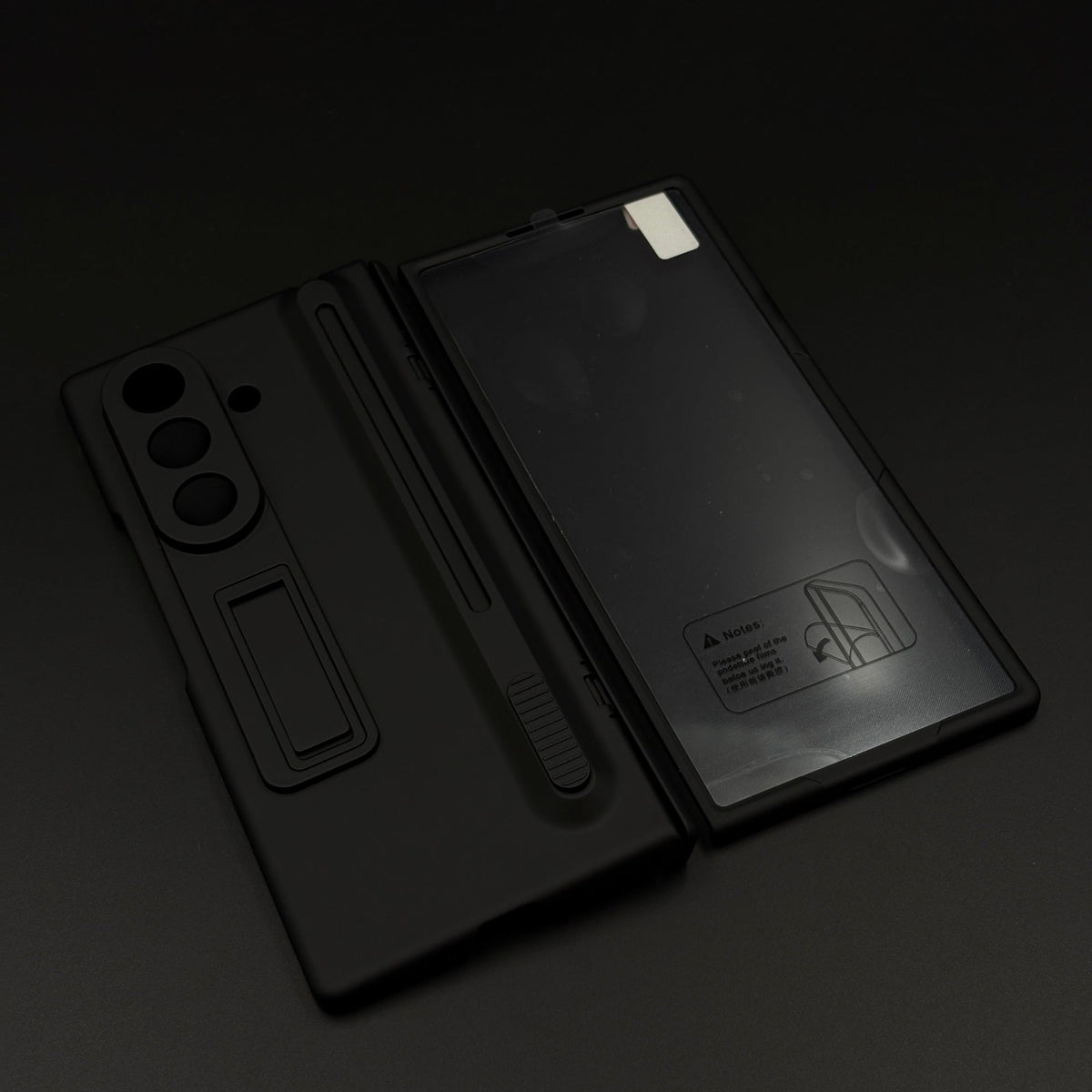 Matte Phone Case Cover with Pen & Holder for Samsung Galaxy Z Fold 7 | Kickstand | Hinge & Front Screen Protection