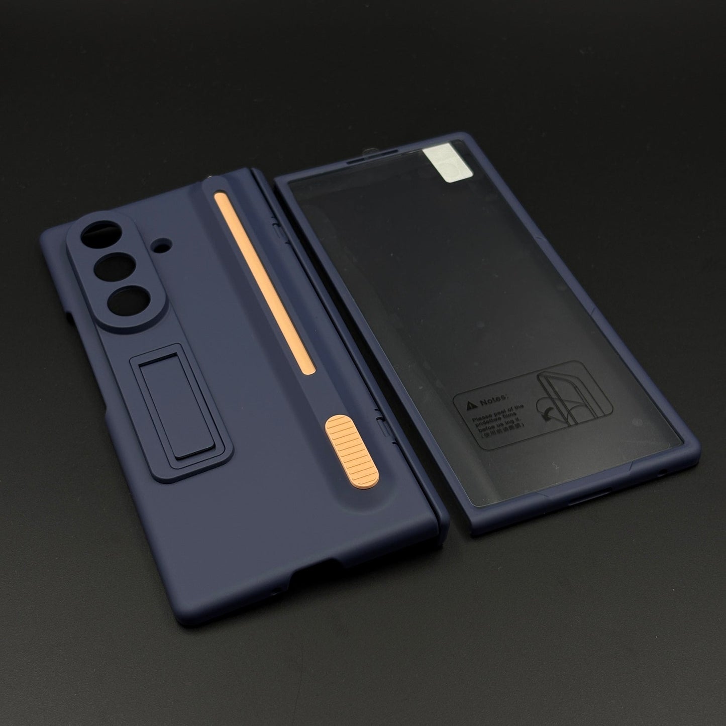 Matte Phone Case Cover with Pen & Holder for Samsung Galaxy Z Fold 8 Ultra | Kickstand | Hinge & Front Screen Protection