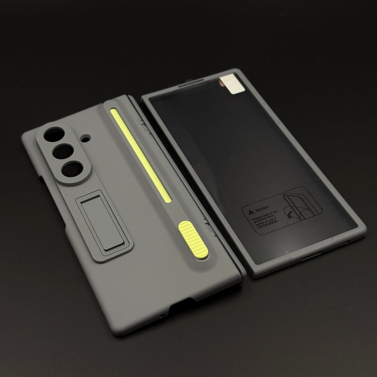 Matte Phone Case Cover with Pen & Holder for Samsung Galaxy Z Fold 7 | Kickstand | Hinge & Front Screen Protection