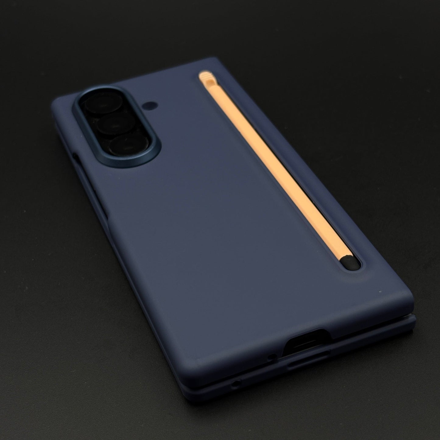 Silk Feel Liquid Silicone Phone Case Cover with Pen for Samsung Galaxy Z Fold 7 | Ultra-Soft Shockproof