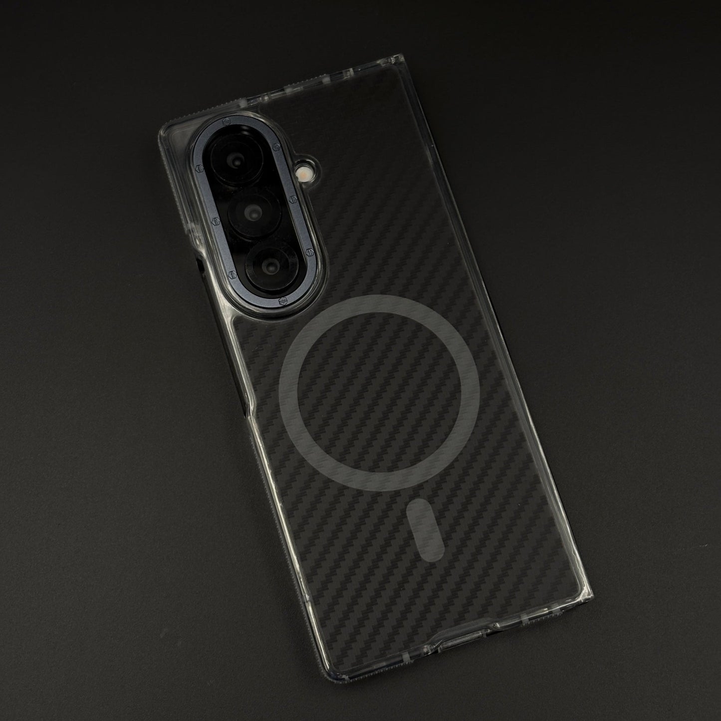 Carbon Fibre Matte MagSafe Case for Samsung Galaxy Z Fold 6 | Smokey Finish Protection
