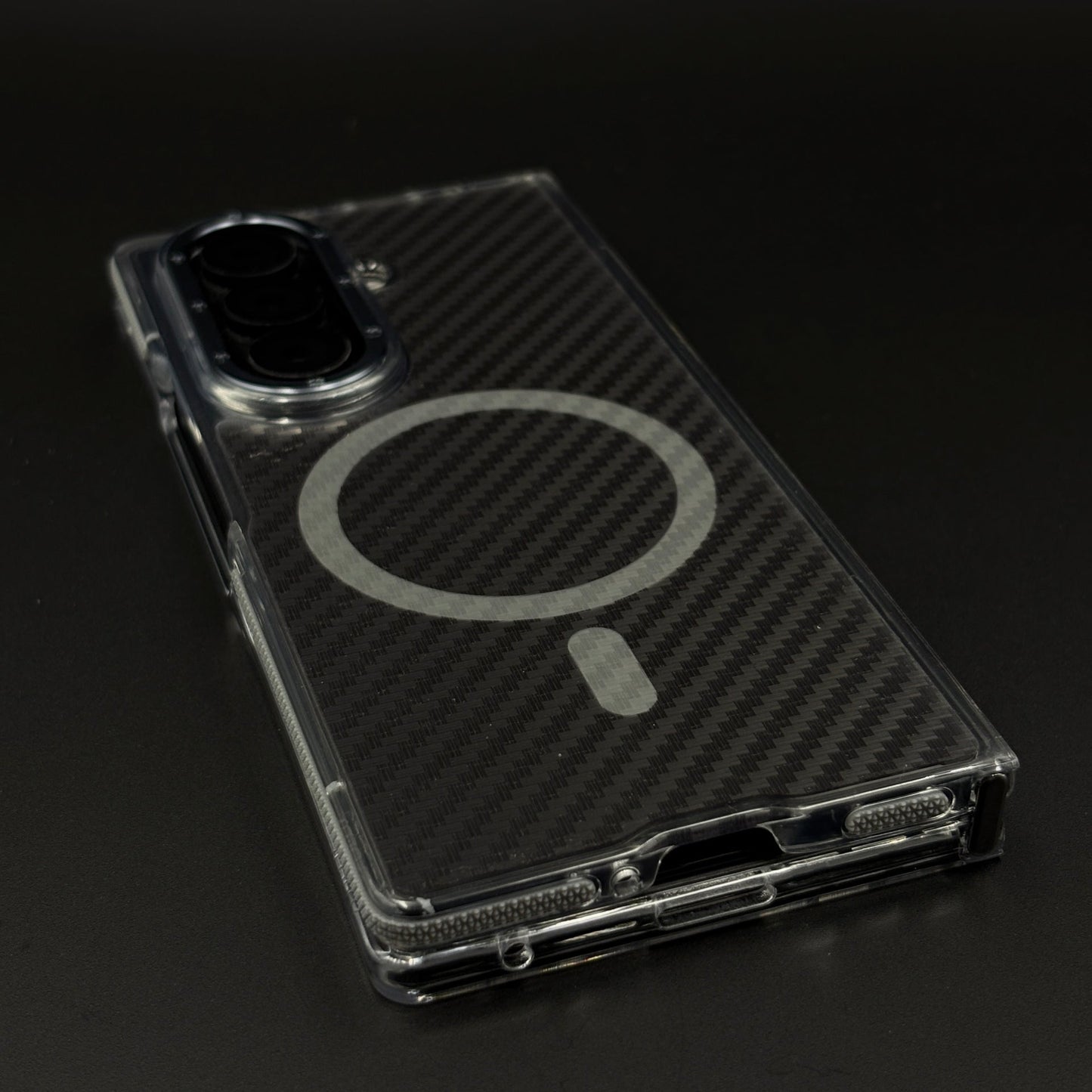 Carbon Fibre Matte MagSafe Case for Samsung Galaxy Z Fold 6 | Smokey Finish Protection