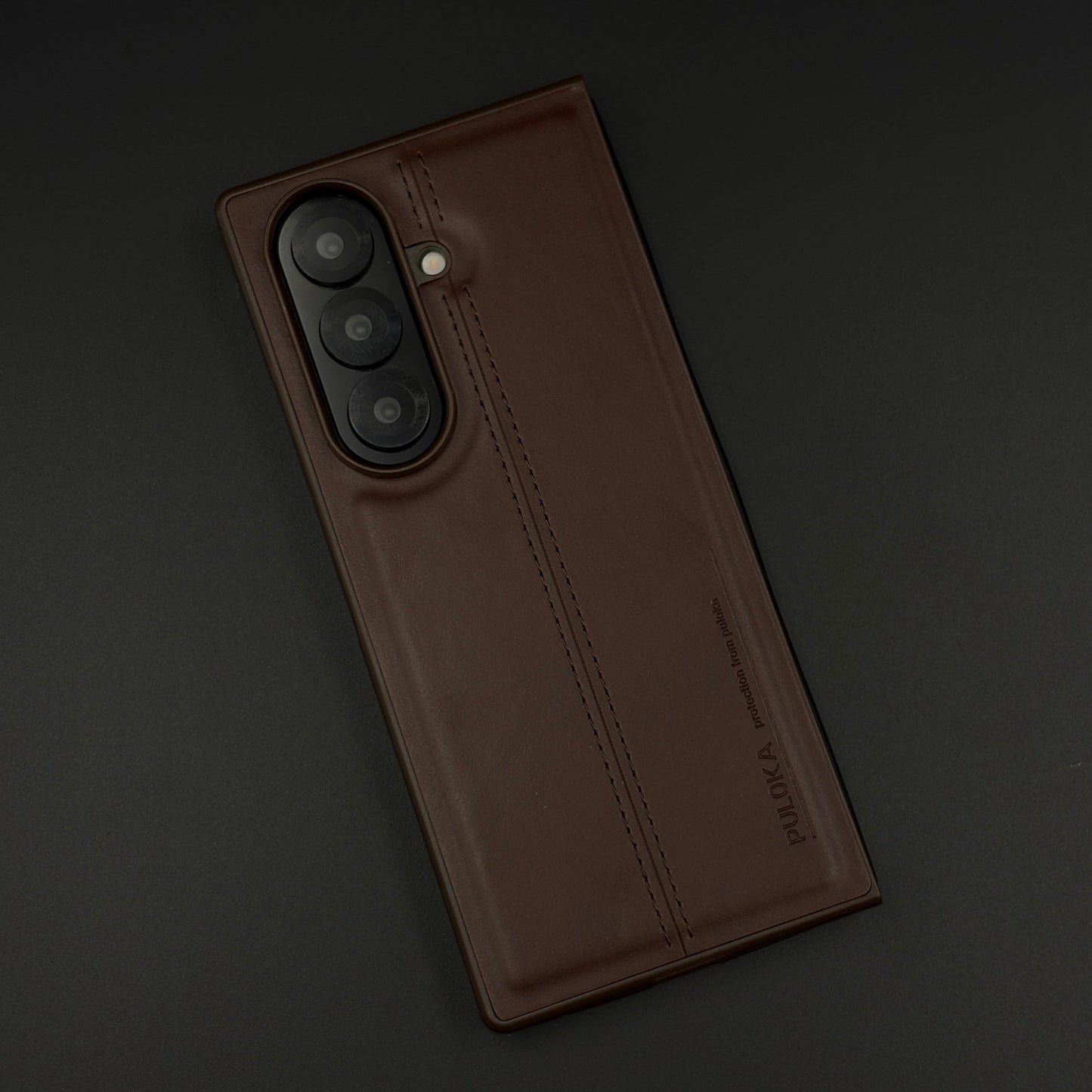 Stitched Leather Case for Samsung Galaxy Z Fold 6 | Premium Handcrafted Vintage Edition