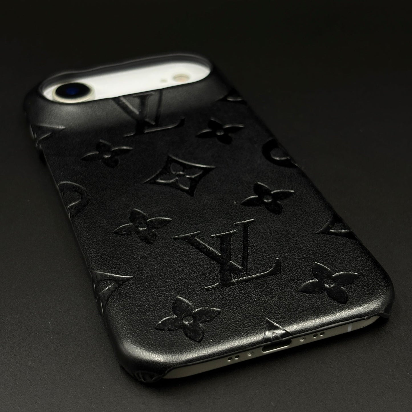 Branded Monogram Pattern Mobile Case Cover for iPhone 17 Air | Artisan Embossed Leather | Premium Feel