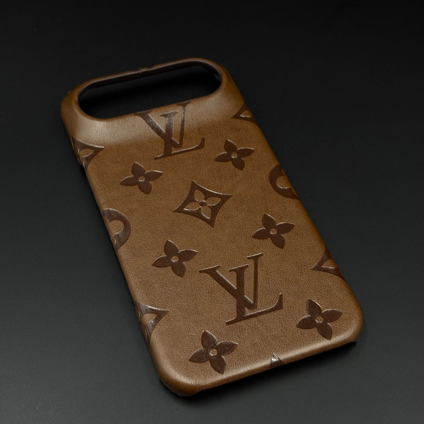 Branded Monogram Pattern Mobile Case Cover for iPhone 17 Air | Artisan Embossed Leather | Premium Feel