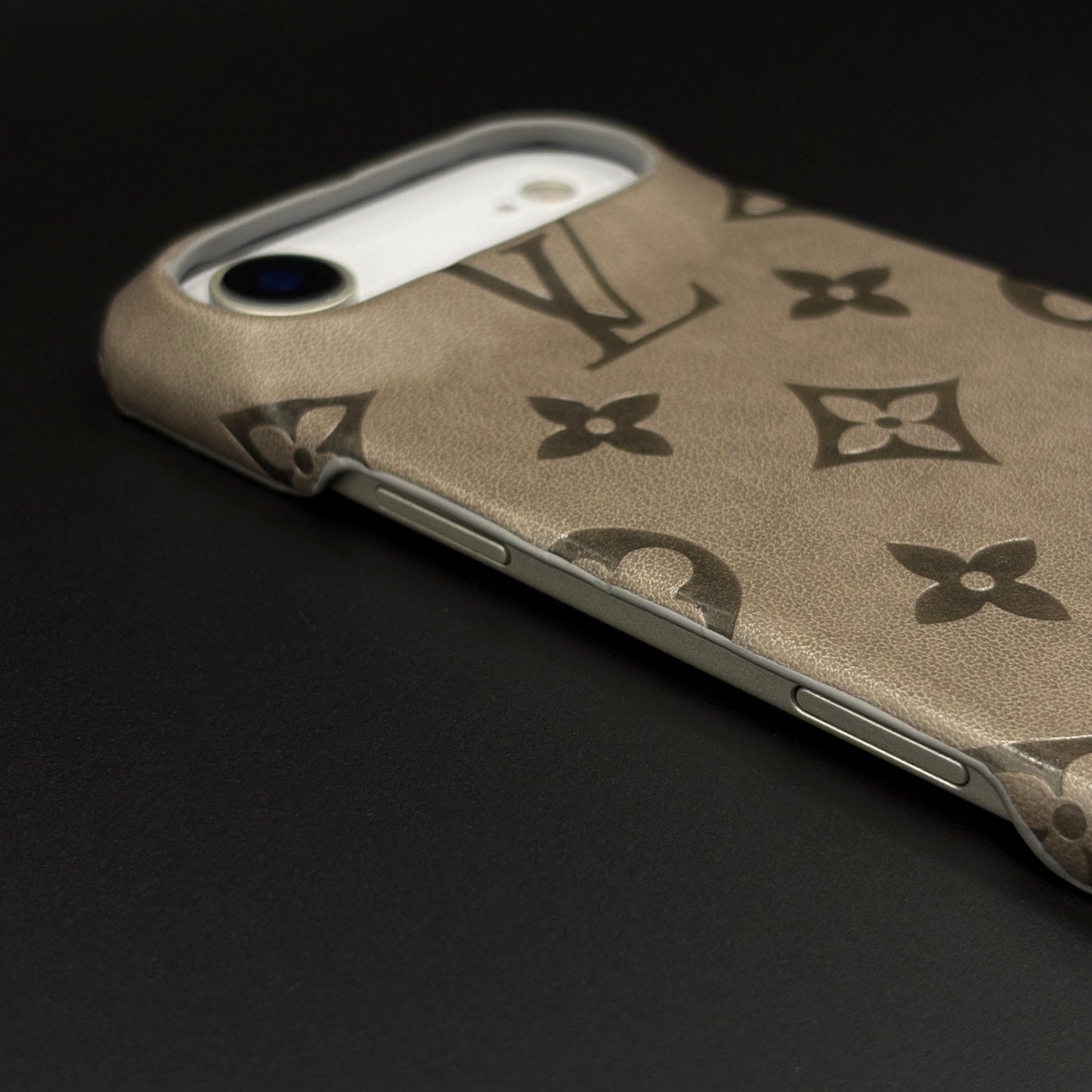 Branded Monogram Pattern Mobile Case Cover for iPhone 17 Air | Artisan Embossed Leather | Premium Feel