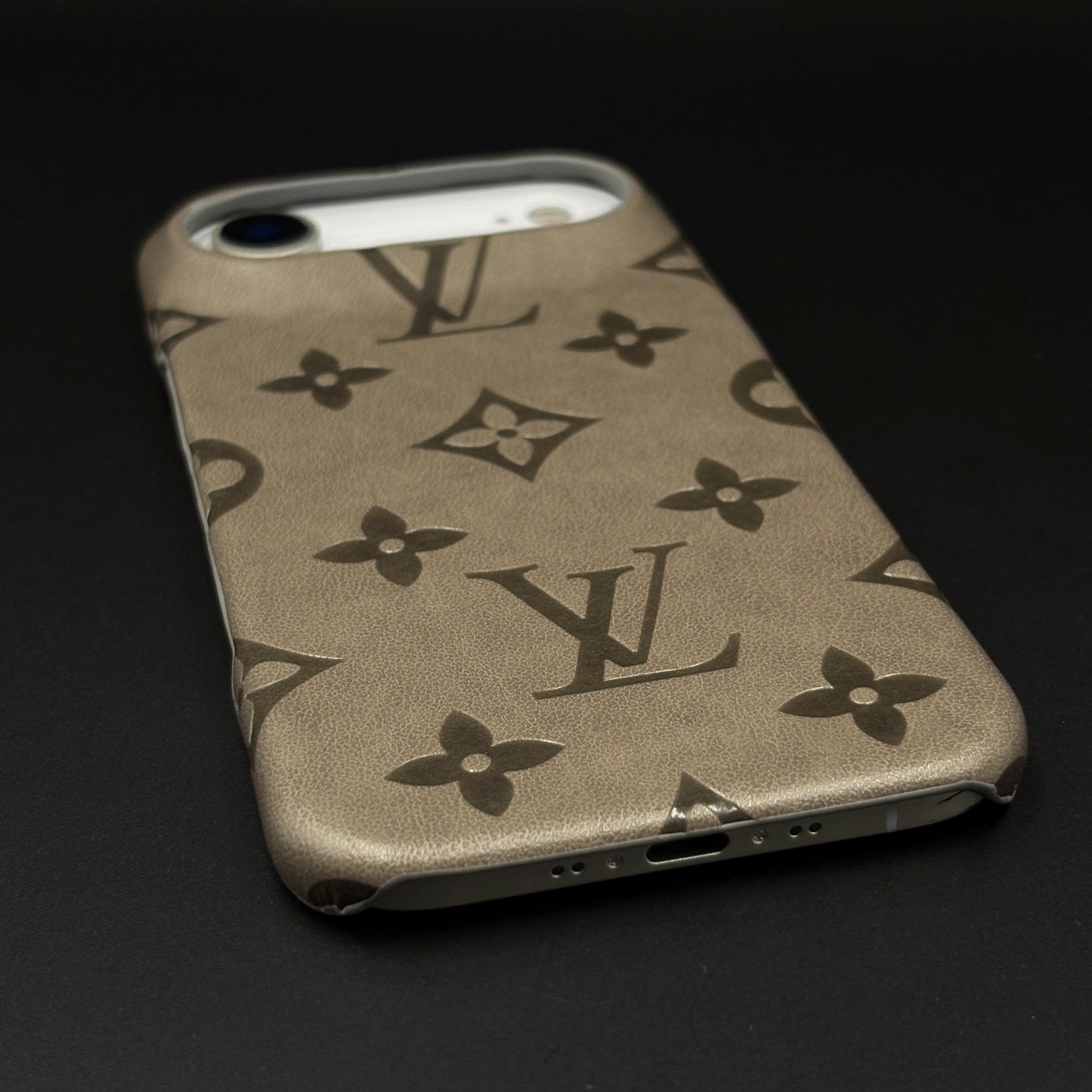 Branded Monogram Pattern Mobile Case Cover for iPhone 17 Air | Artisan Embossed Leather | Premium Feel
