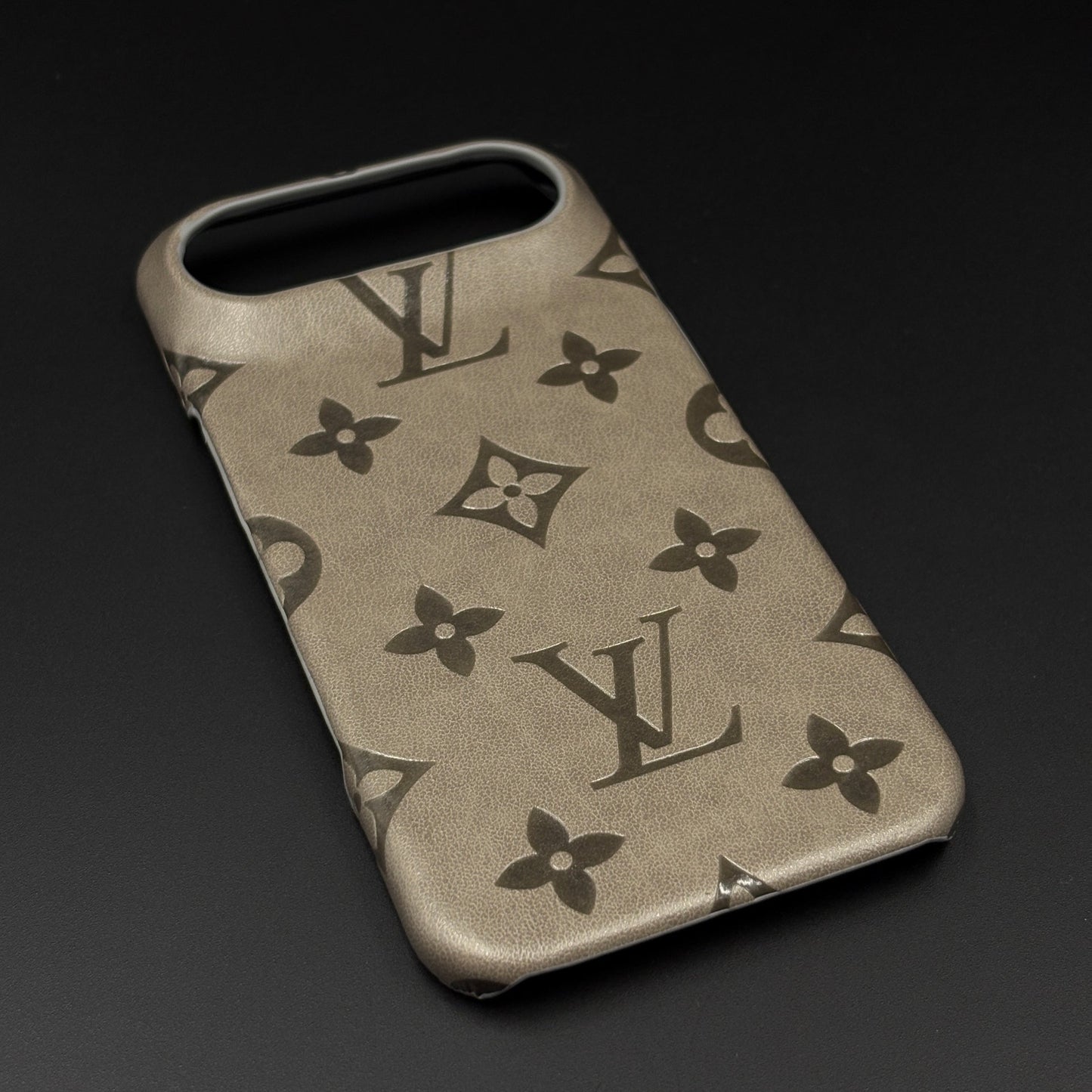 Branded Monogram Pattern Mobile Case Cover for iPhone 17 Air | Artisan Embossed Leather | Premium Feel