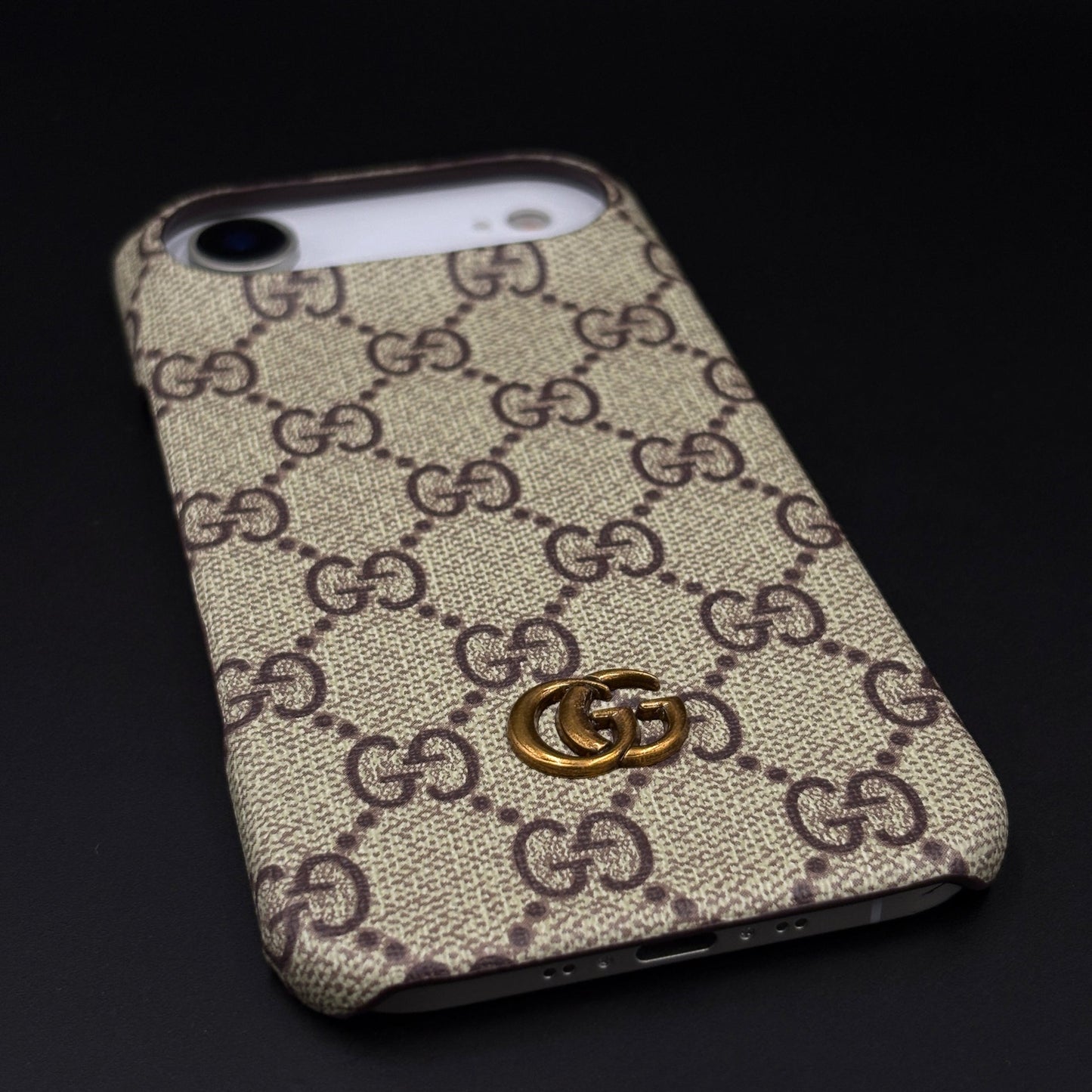 GG Monogram Luxury Pattern Mobile Case Cover for iPhone 17 Air | Premium Emblem Canvas Edition