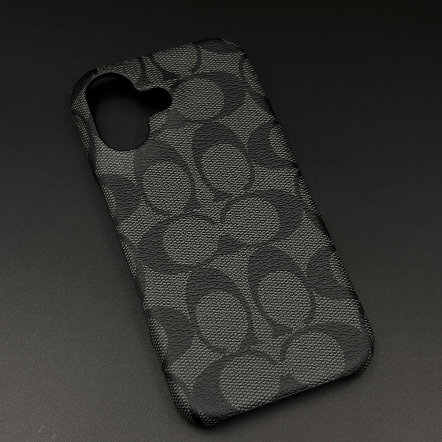 CC Pattern PU Leather Case for iPhone 17 | Monogram Soft Touch Protection