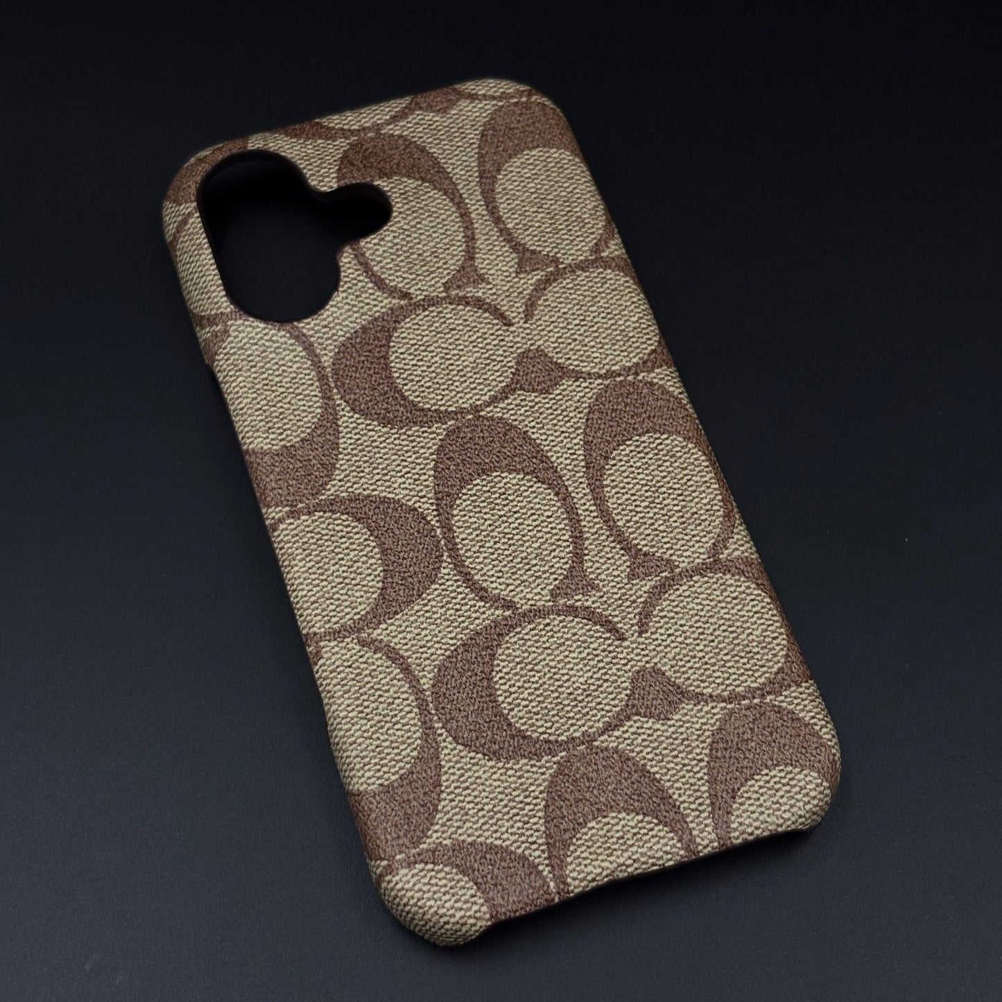 CC Pattern PU Leather Case for iPhone 17 | Monogram Soft Touch Protection