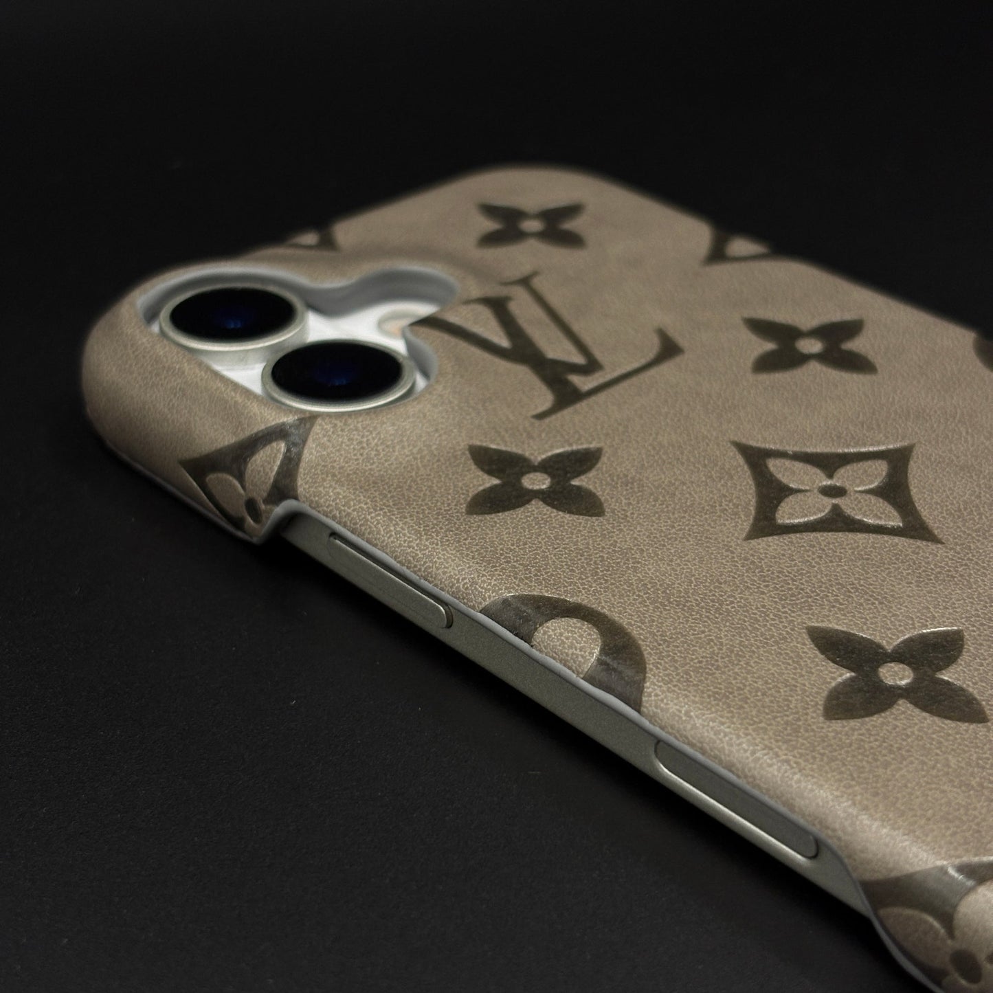 Branded Monogram Pattern Mobile Case Cover for iPhone 17 | Artisan Embossed Leather | Premium Feel