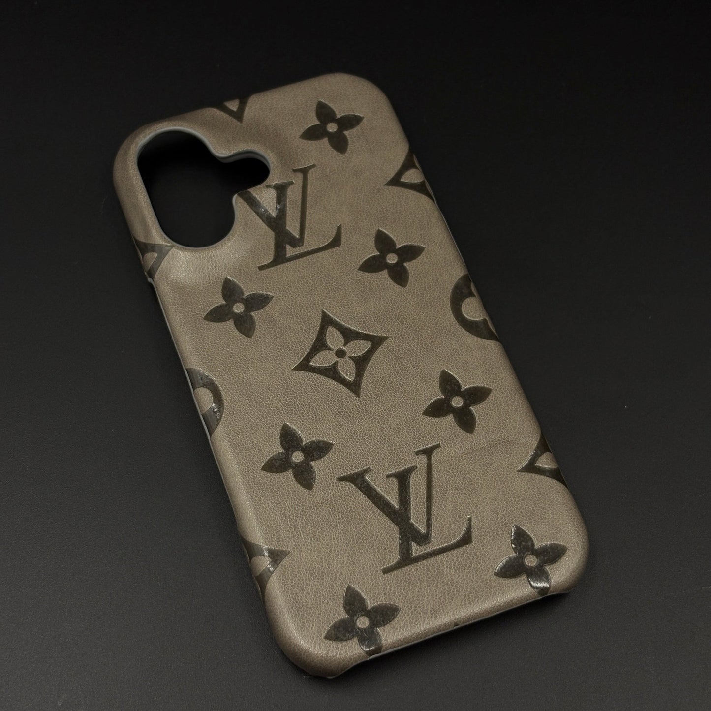 Branded Monogram Pattern Mobile Case Cover for iPhone 17 | Artisan Embossed Leather | Premium Feel