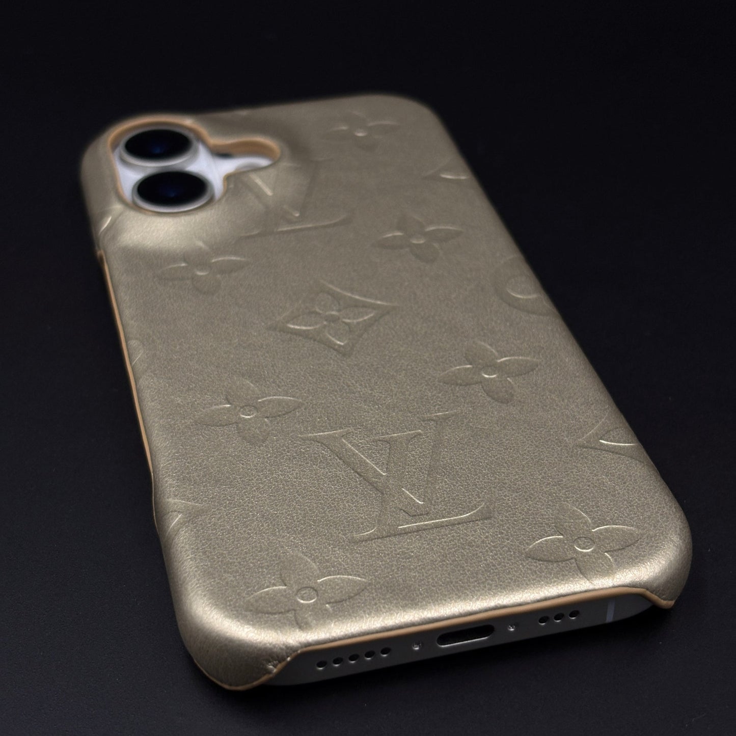 Branded Monogram Pattern Mobile Case Cover for iPhone 17 | Artisan Embossed Leather | Premium Feel
