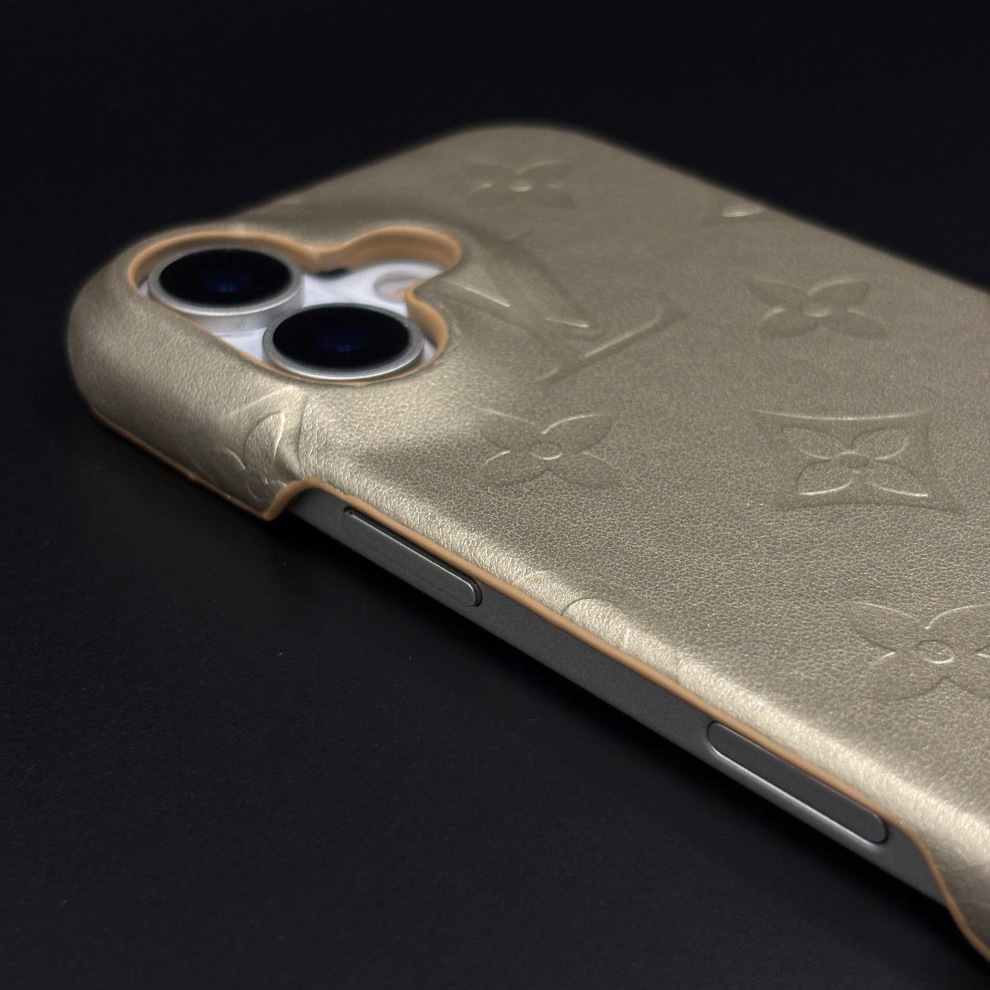 Branded Monogram Pattern Mobile Case Cover for iPhone 17 | Artisan Embossed Leather | Premium Feel