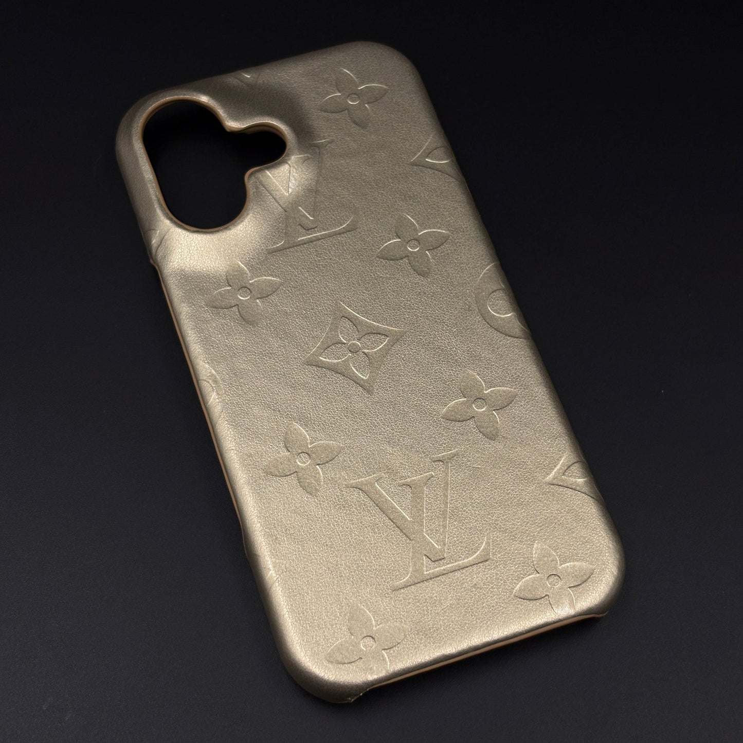 Branded Monogram Pattern Mobile Case Cover for iPhone 17 | Artisan Embossed Leather | Premium Feel