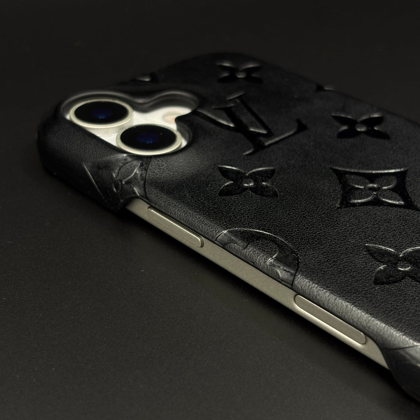 Branded Monogram Pattern Mobile Case Cover for iPhone 17 | Artisan Embossed Leather | Premium Feel