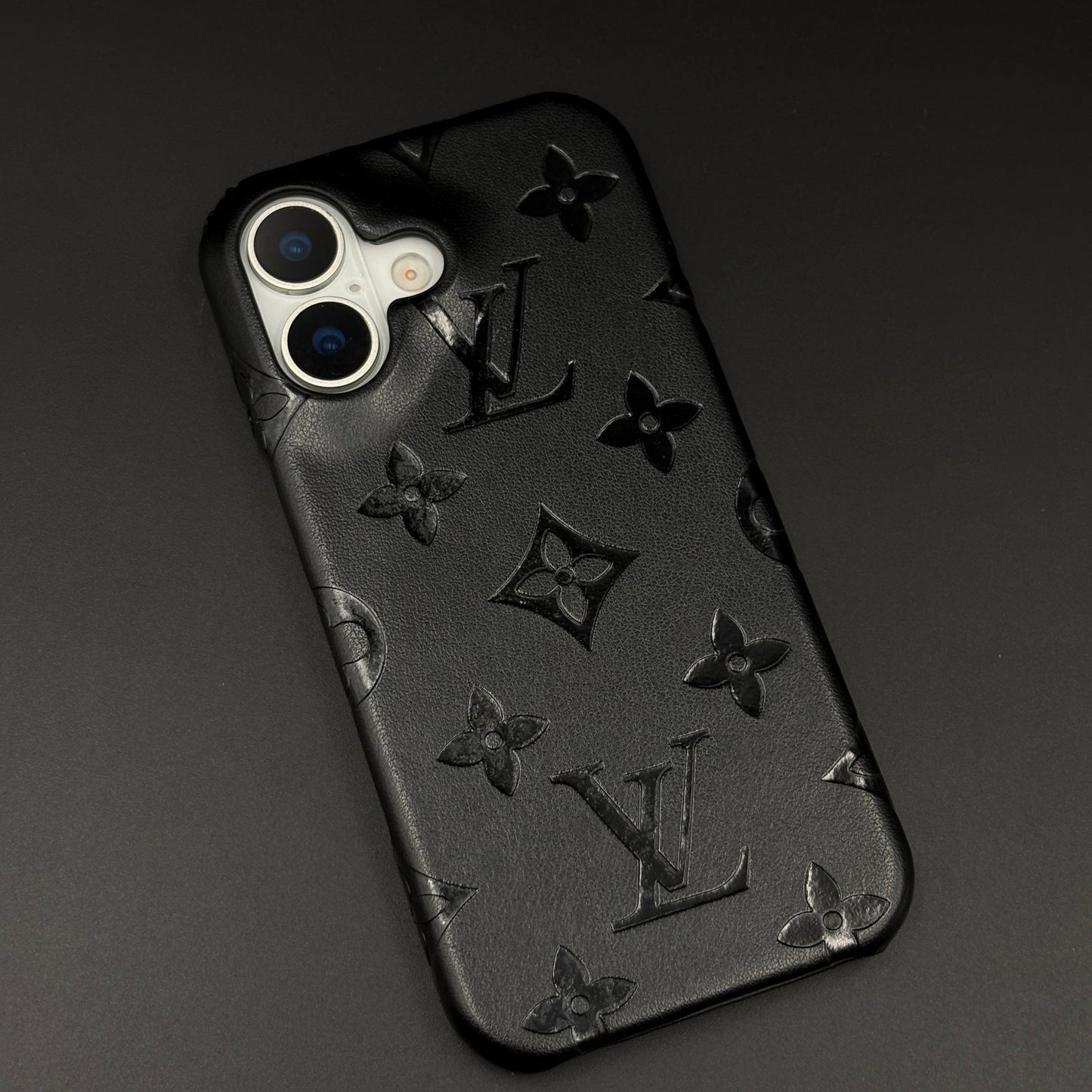 Branded Monogram Pattern Mobile Case Cover for iPhone 17 | Artisan Embossed Leather | Premium Feel