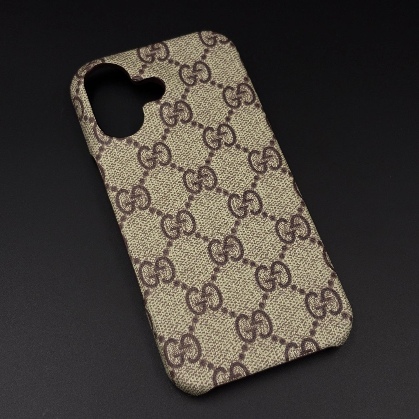 Luxury Brand PU Leather GG Case for iPhone 17 | Designer Protective Cover