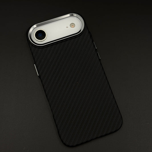Carbon Fiber Slim Mobile Case Cover for iPhone 17 Air | Rare Aramid Texture Finish | Real Carbon Fibre Feel | Hidden MagSafe