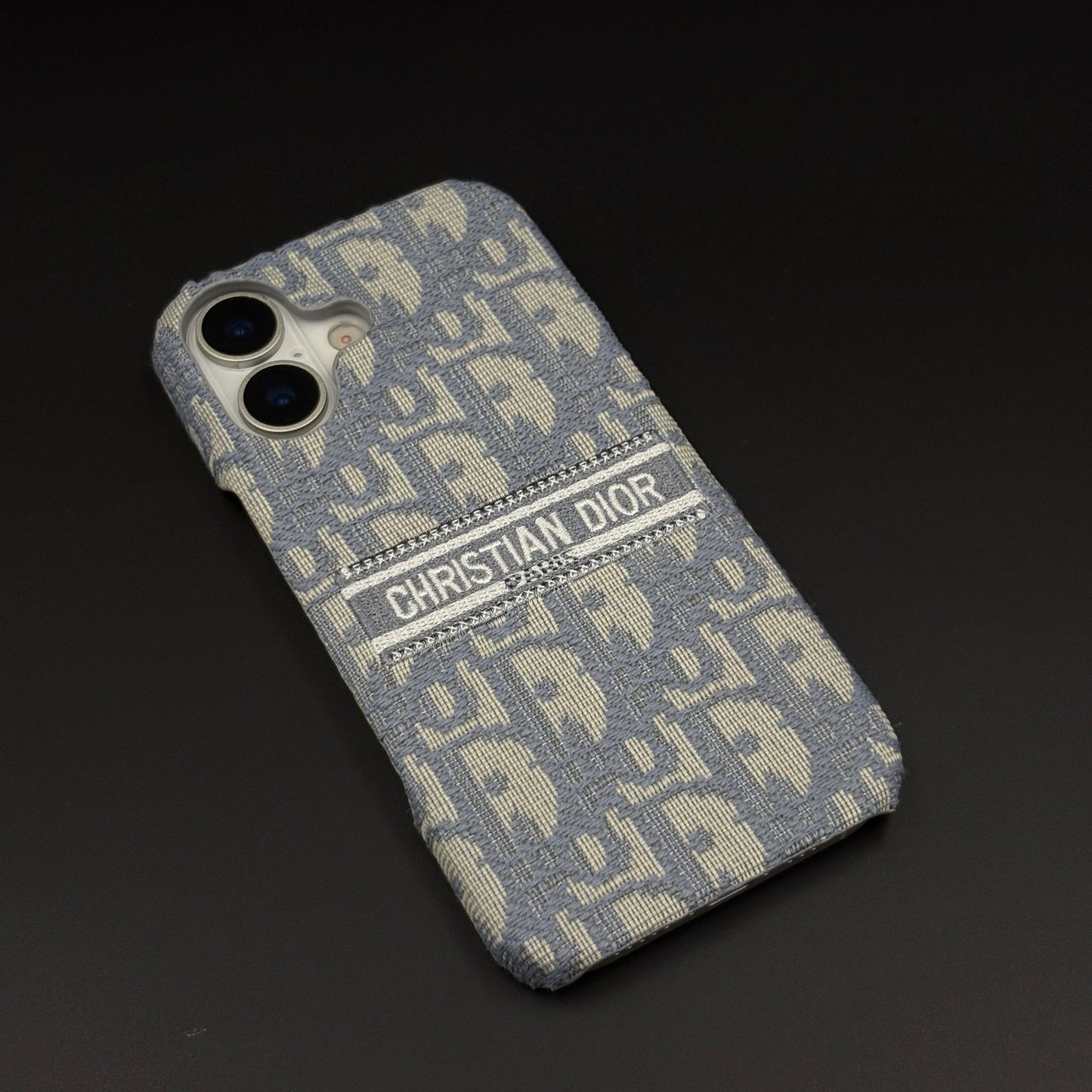 Embroidered Designer Fabric CD Case for iPhone 17 | Sophisticated Slim Cover