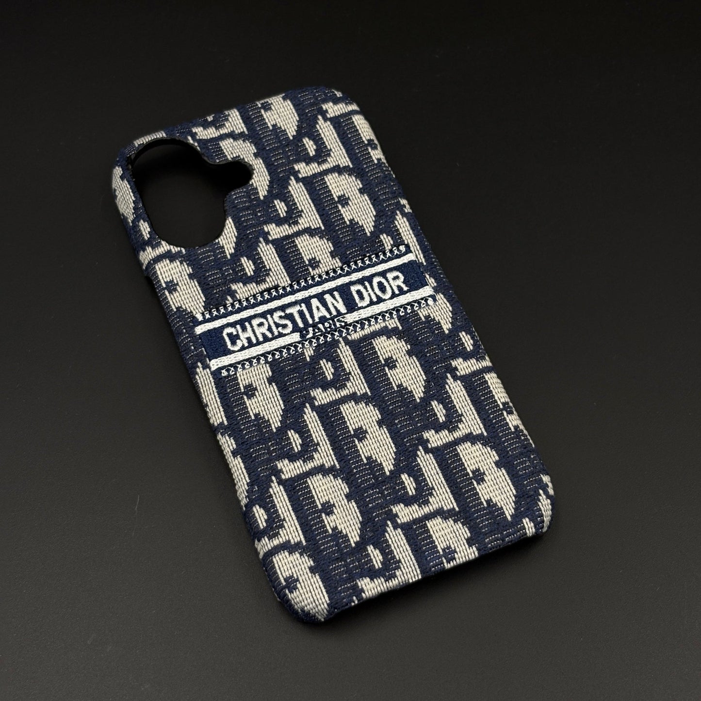 Embroidered Designer Fabric CD Case for iPhone 17 | Sophisticated Slim Cover
