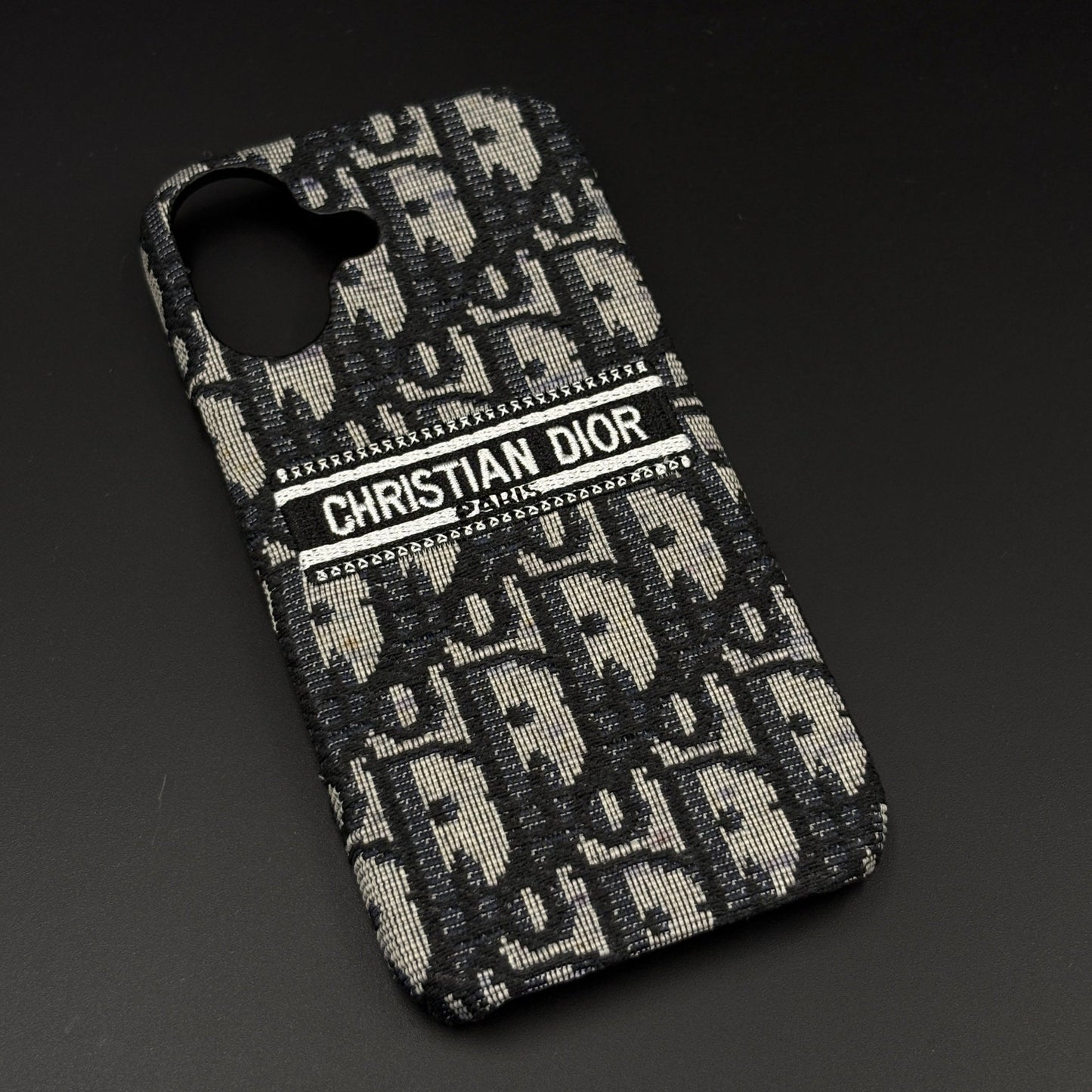 Embroidered Designer Fabric CD Case for iPhone 17 | Sophisticated Slim Cover