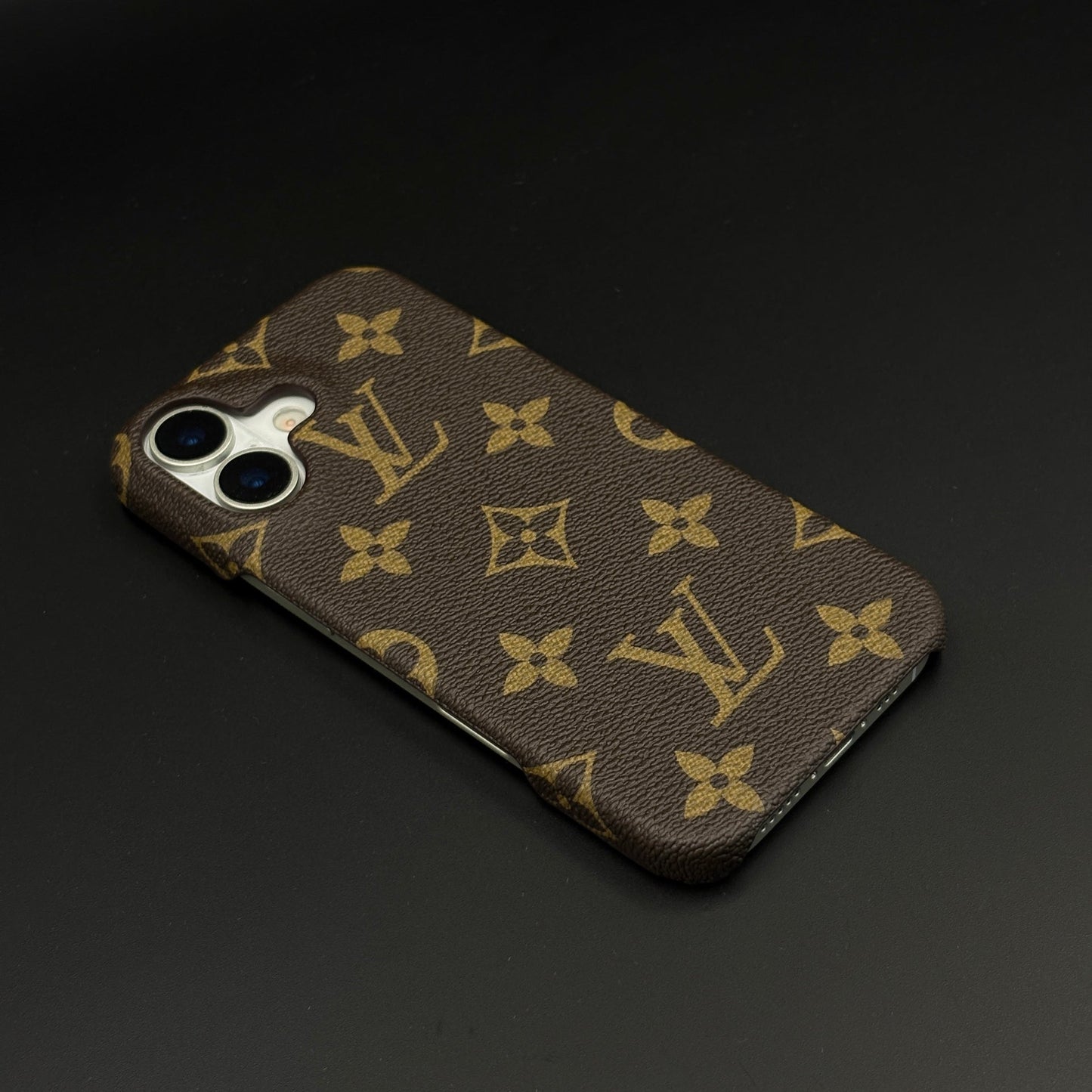 Luxury Brand Borderless Frame PU Leather Case for iPhone 17 | Designer Protective Cover