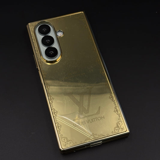 Handcrafted 24K Gold Plated Luxury Fashion Brand Case for Samsung Galaxy Z Fold 6 | Luxury Limited Edition Cover