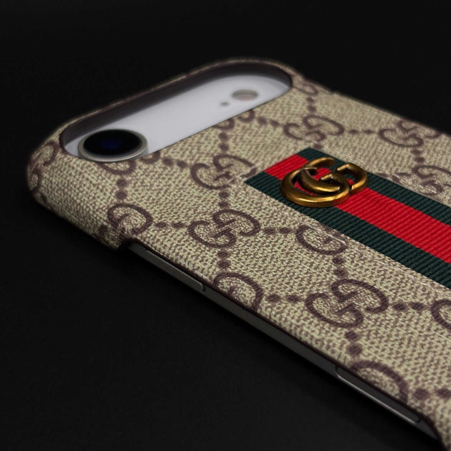 GG Embossed Stripe Case for iPhone 17 Air | Classic Monogram Premium Designer Cover