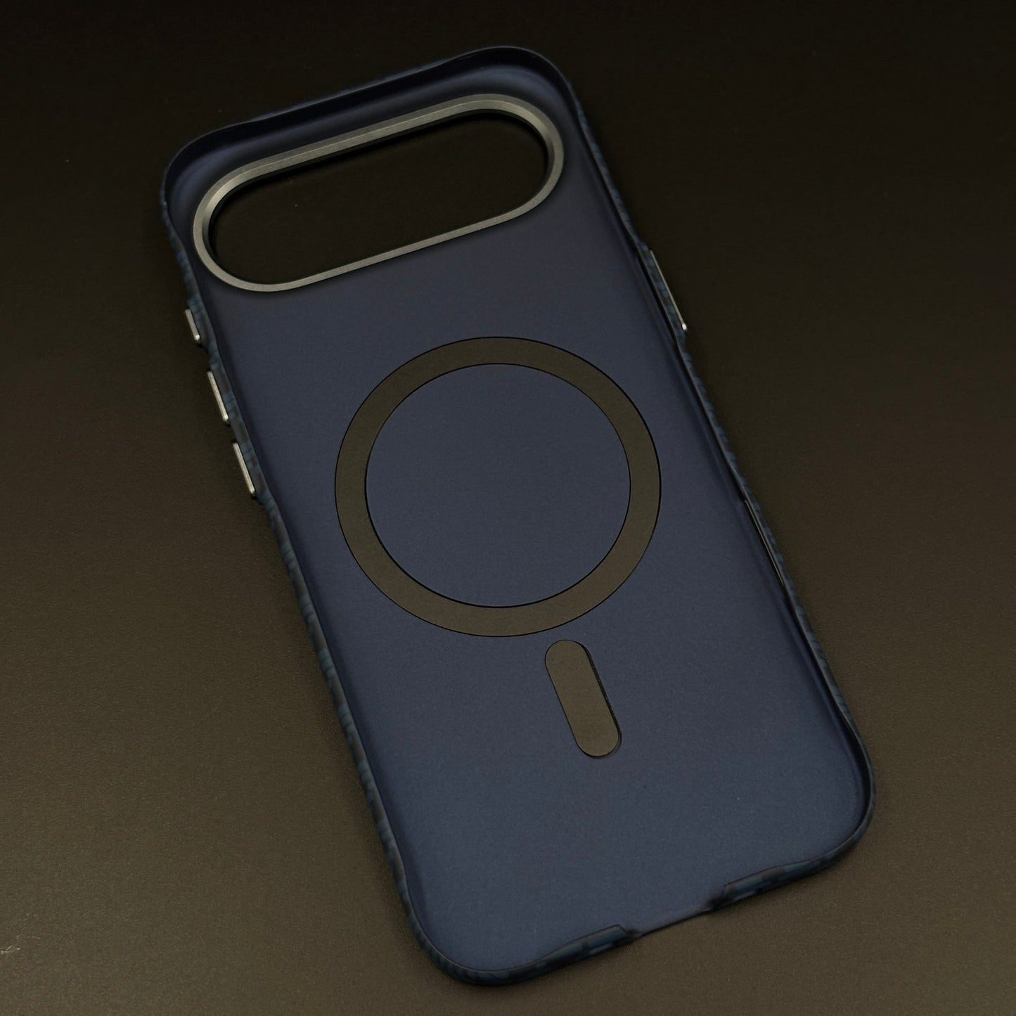 Blue Geometric Slim Mobile Case Cover for iPhone 17 Air | Rare Aramid Texture Finish | Real Carbon Fibre Feel | Hidden MagSafe