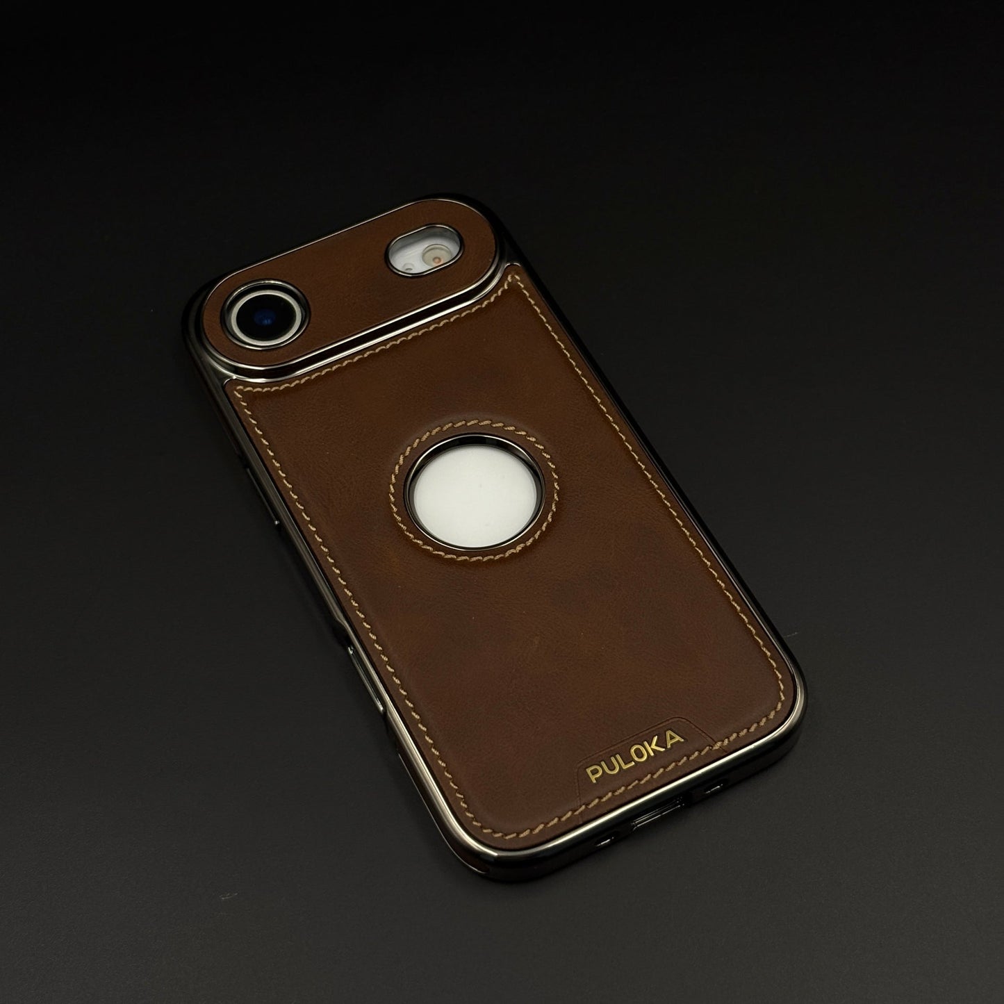 Stitch Leather Hidden MagSafe Logo Cut Case for iPhone 17 Air | Dual Finish Side Edition