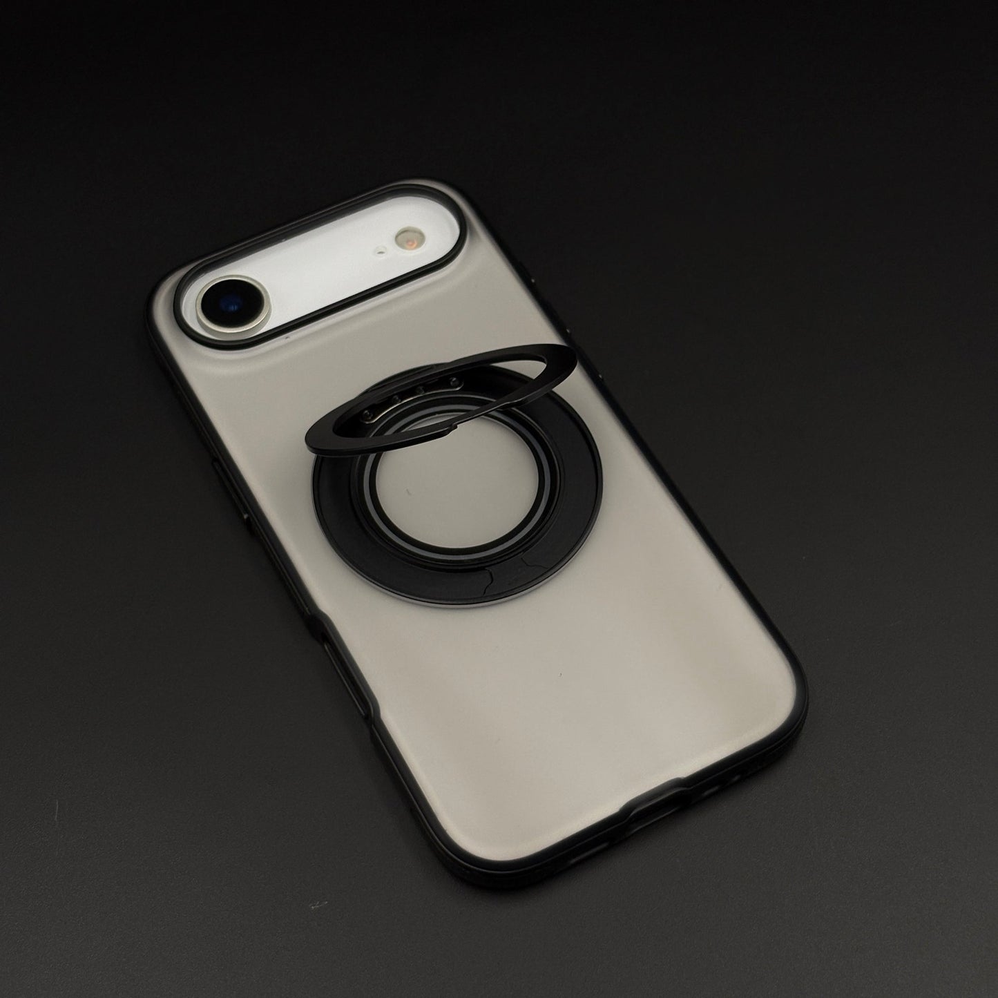 Rotating Metal Stand Clear Case for iPhone 17 Air | MagSafe Compatible Kickstand Cover